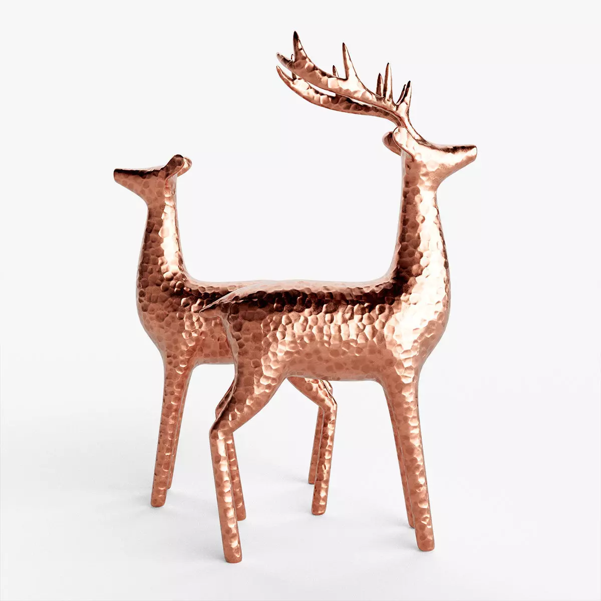 Copper Reindeer Decoration 3D model_0