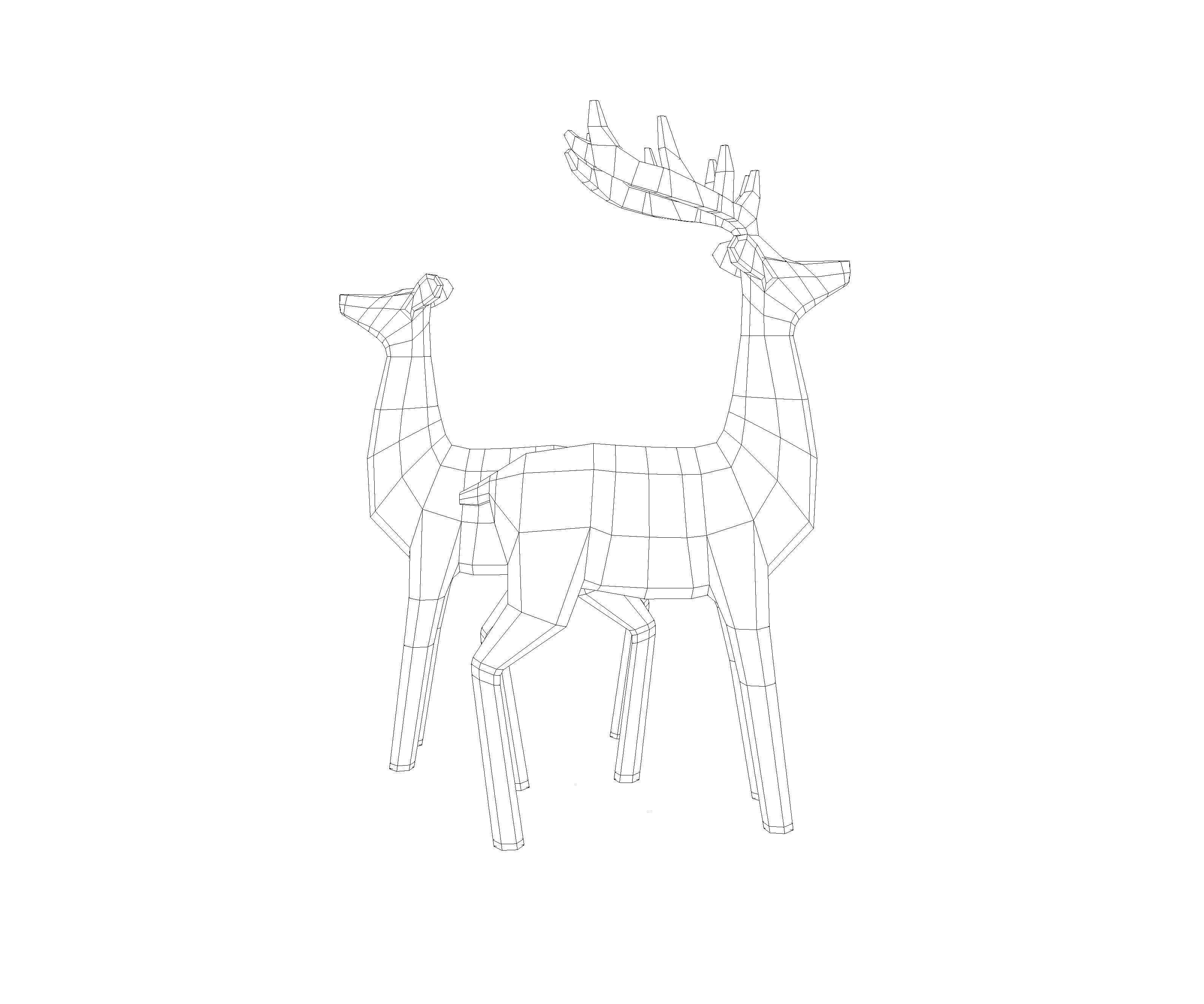 Copper Reindeer Decoration 3D model_12