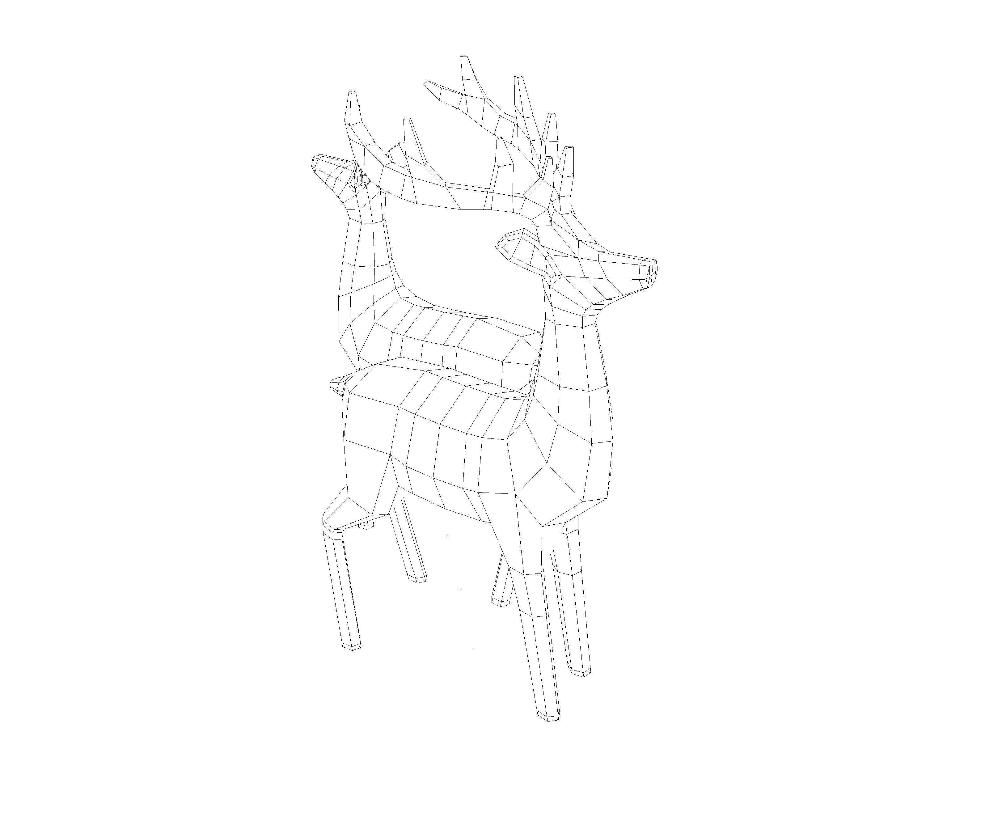 Copper Reindeer Decoration 3D model_7