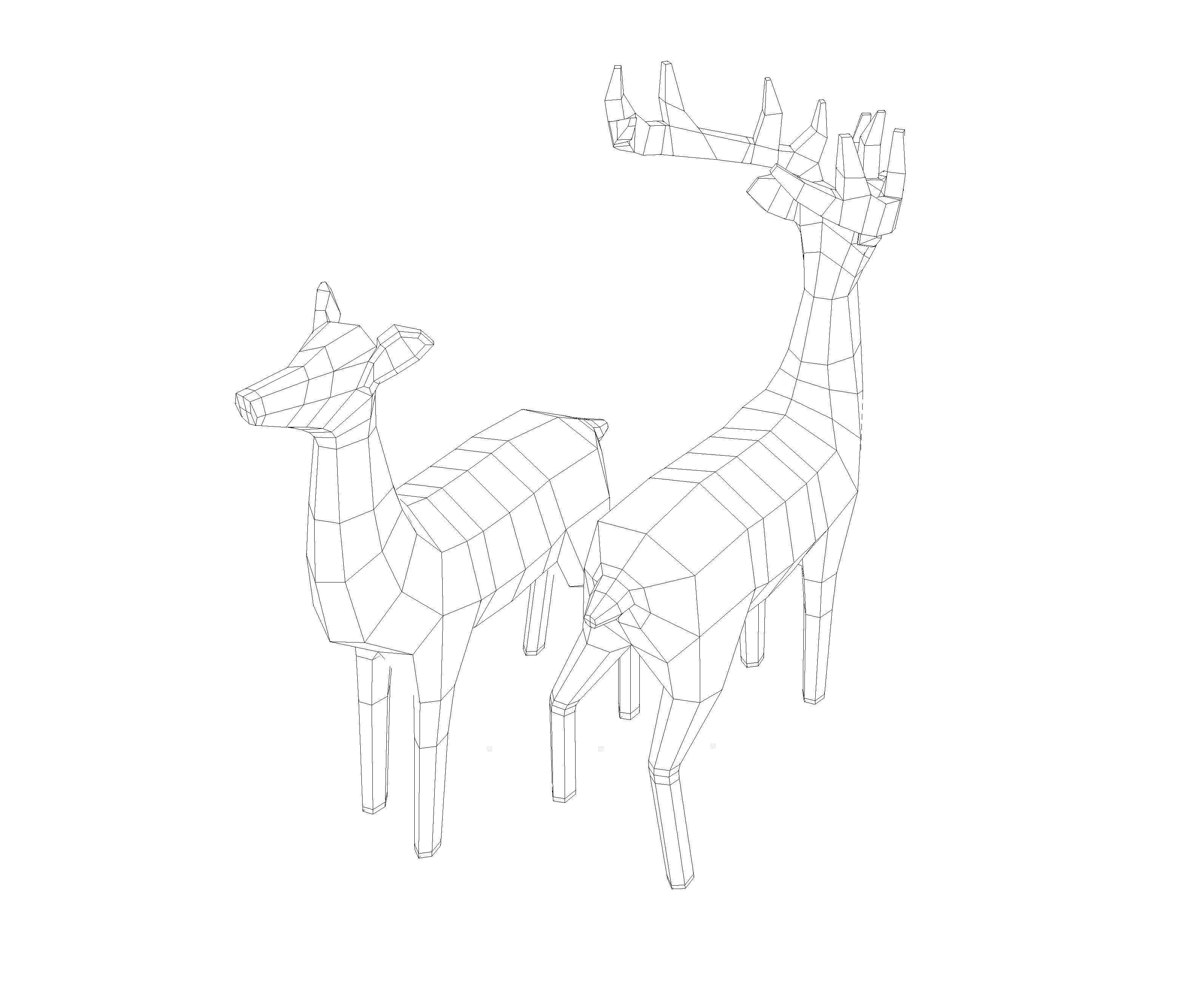 Copper Reindeer Decoration 3D model_8