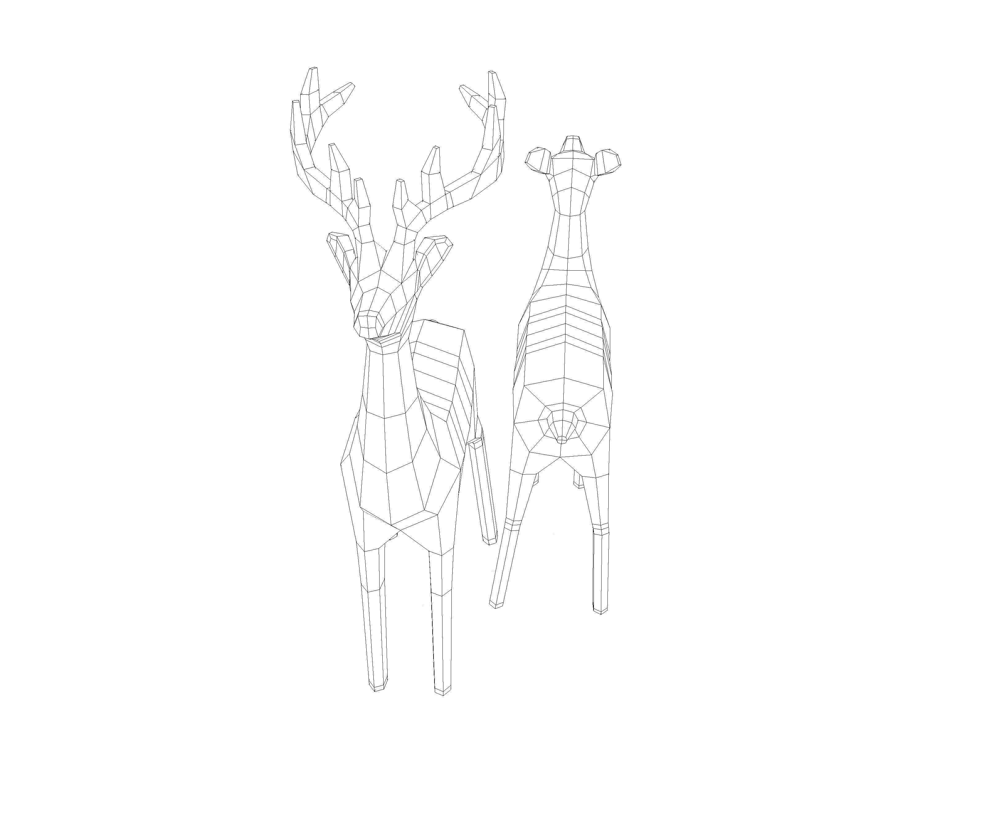 Copper Reindeer Decoration 3D model_10