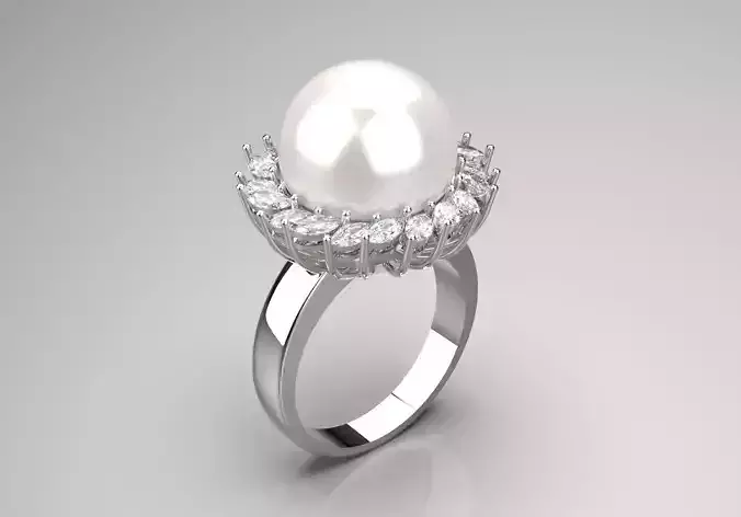 woman pearl ring pr0015