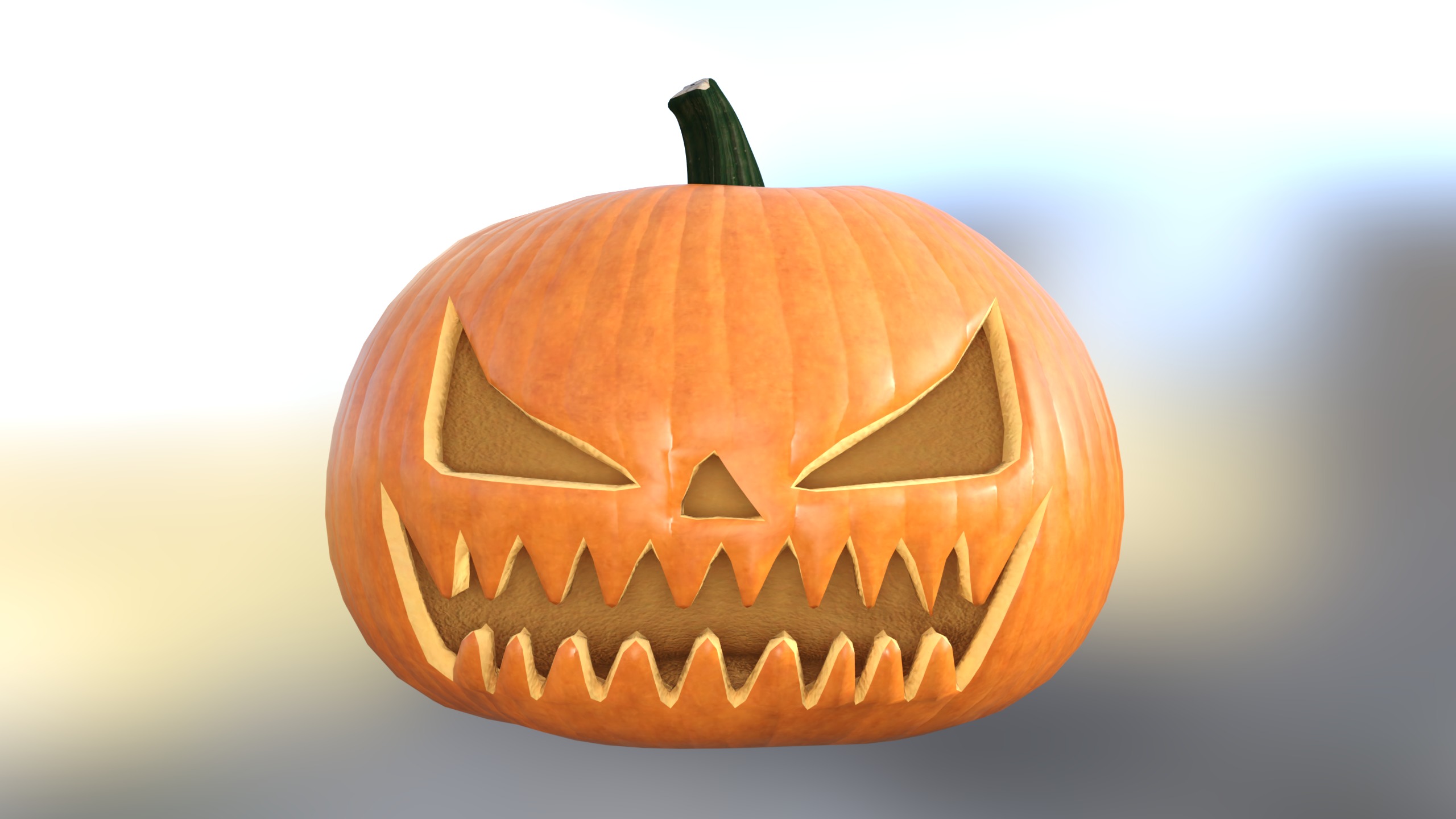 Pumpkin Halloween  Low-poly 3D model_1