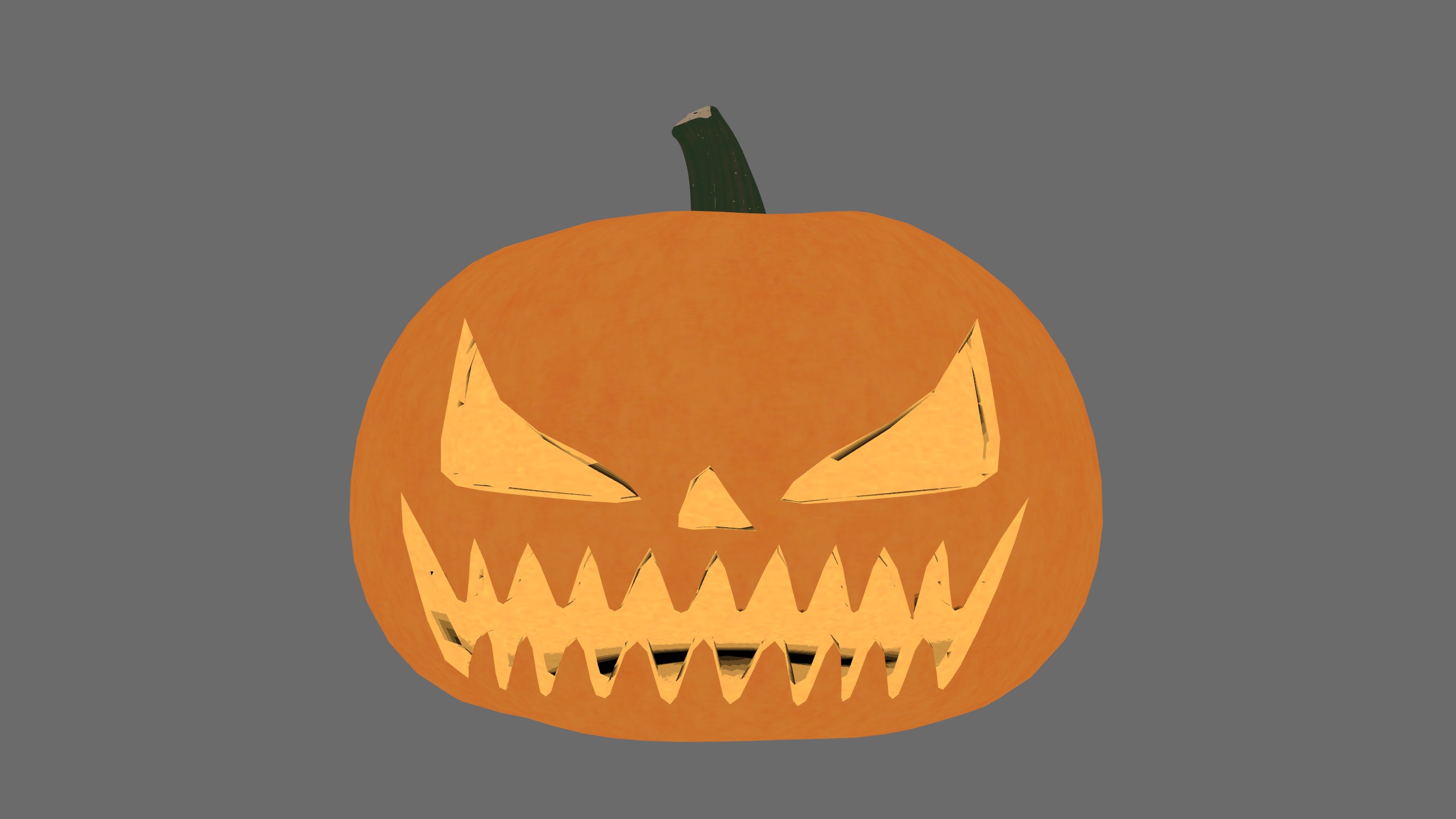 Pumpkin Halloween  Low-poly 3D model_13