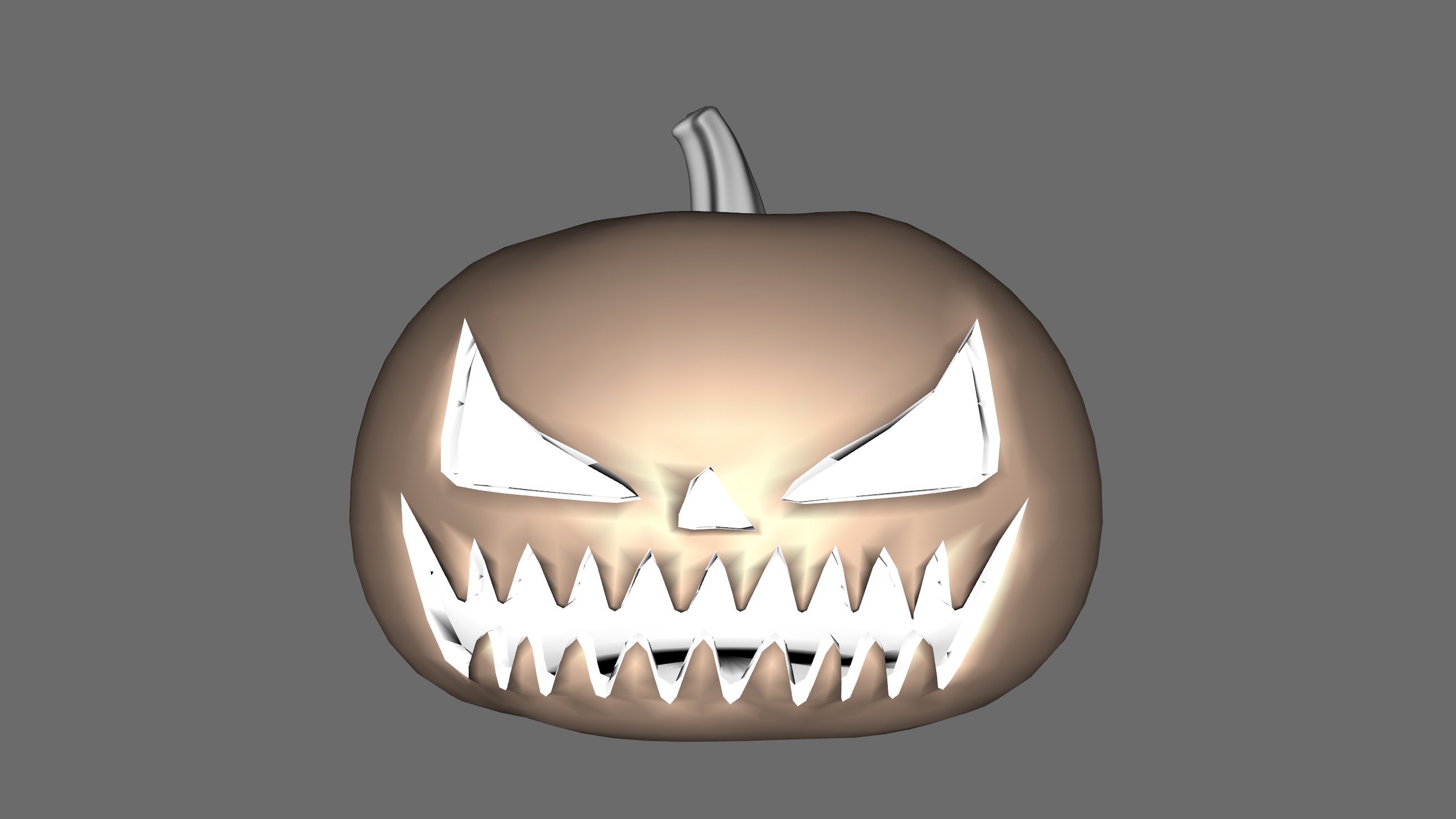 Pumpkin Halloween  Low-poly 3D model_10