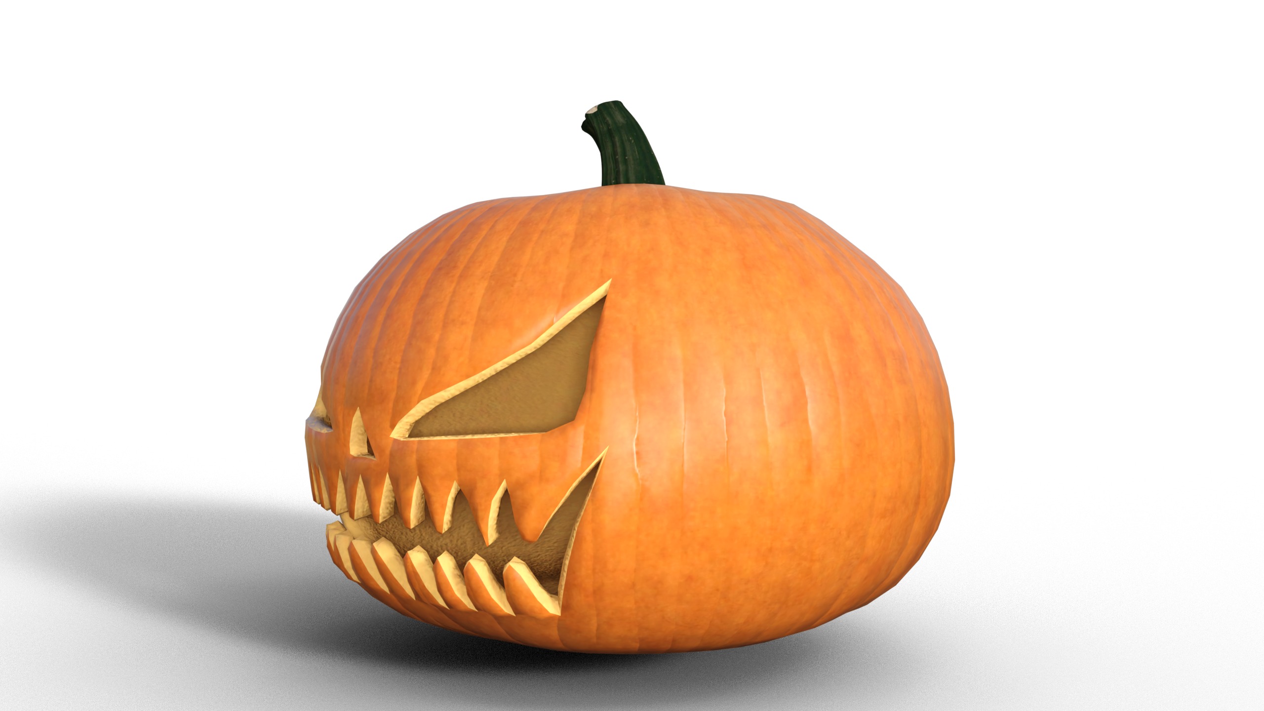 Pumpkin Halloween  Low-poly 3D model_2