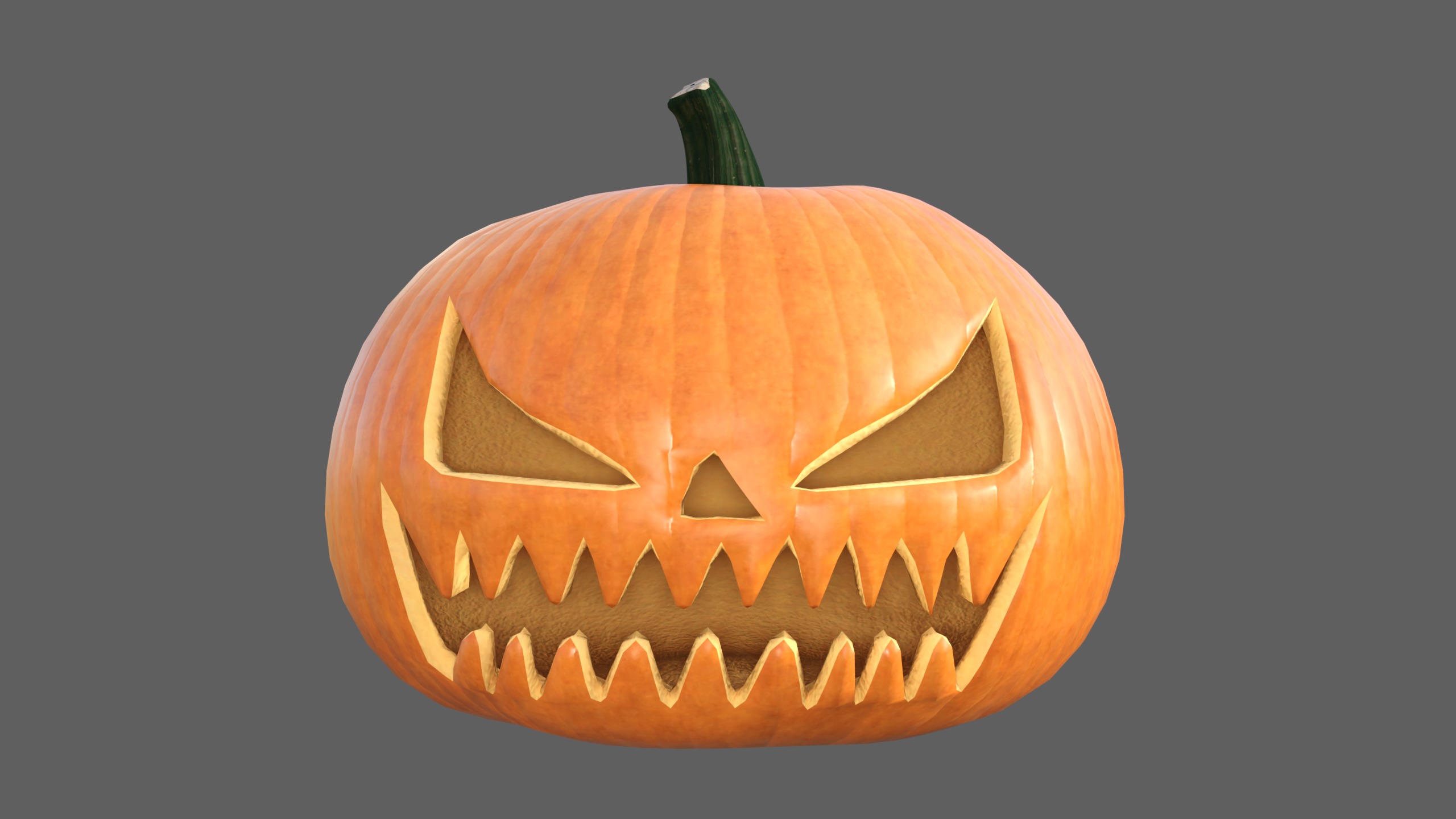 Pumpkin Halloween  Low-poly 3D model_5