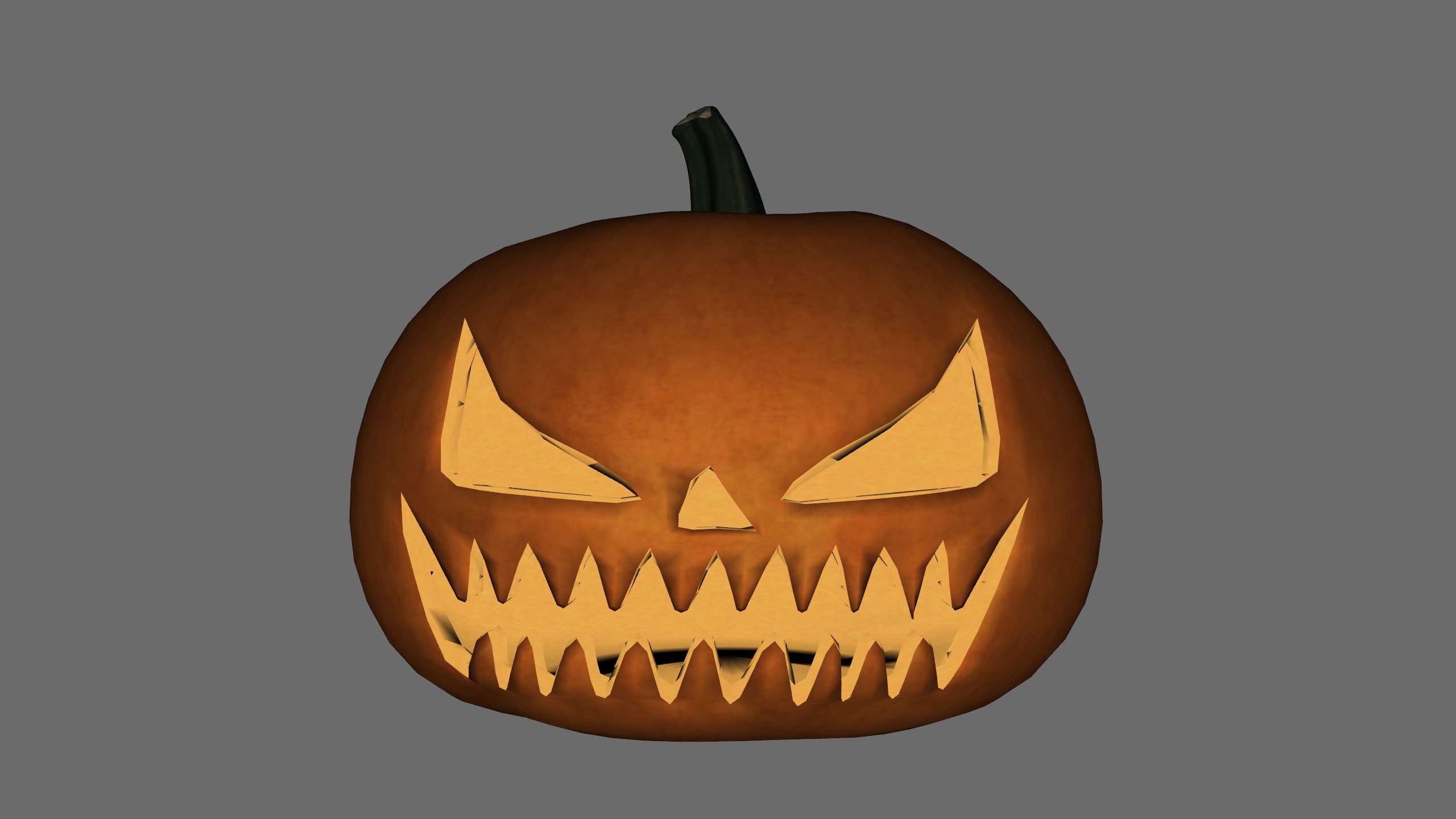 Pumpkin Halloween  Low-poly 3D model_12
