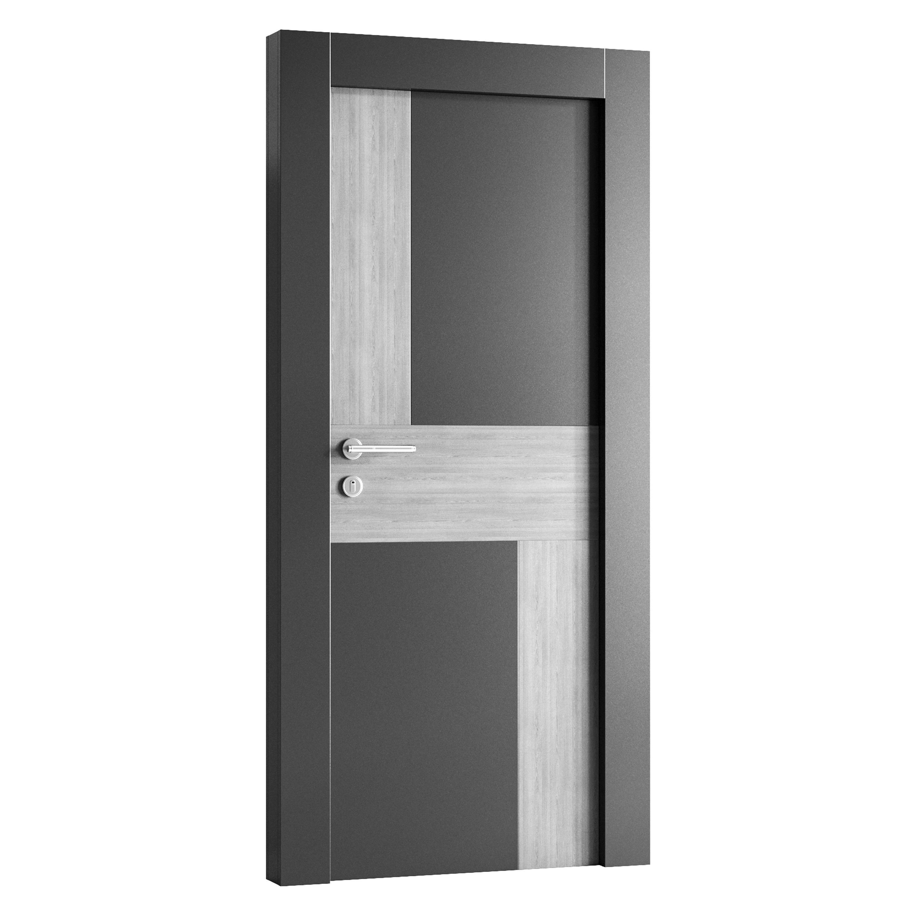 Modern entrance door 015 3D model_2