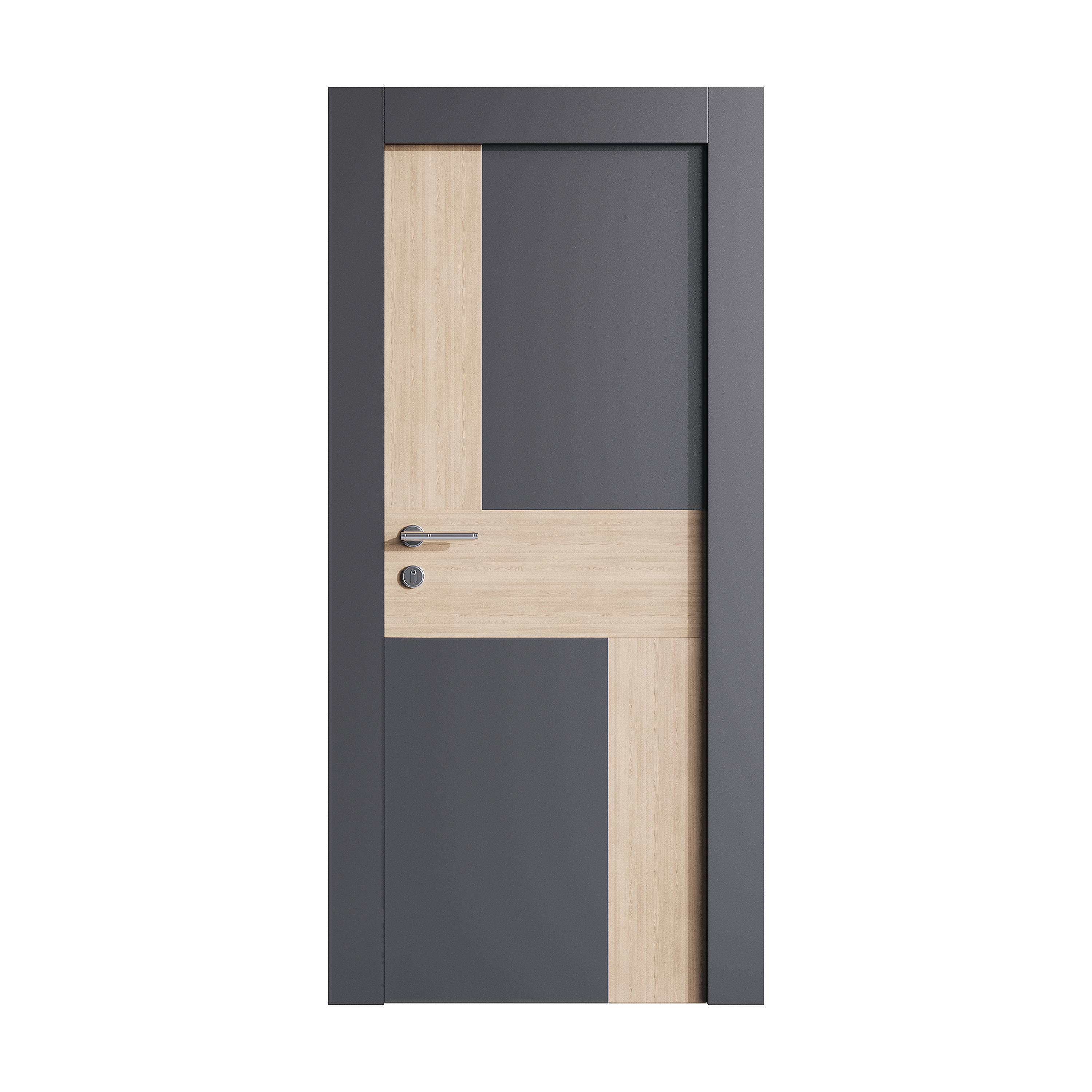 Modern entrance door 015 3D model_1