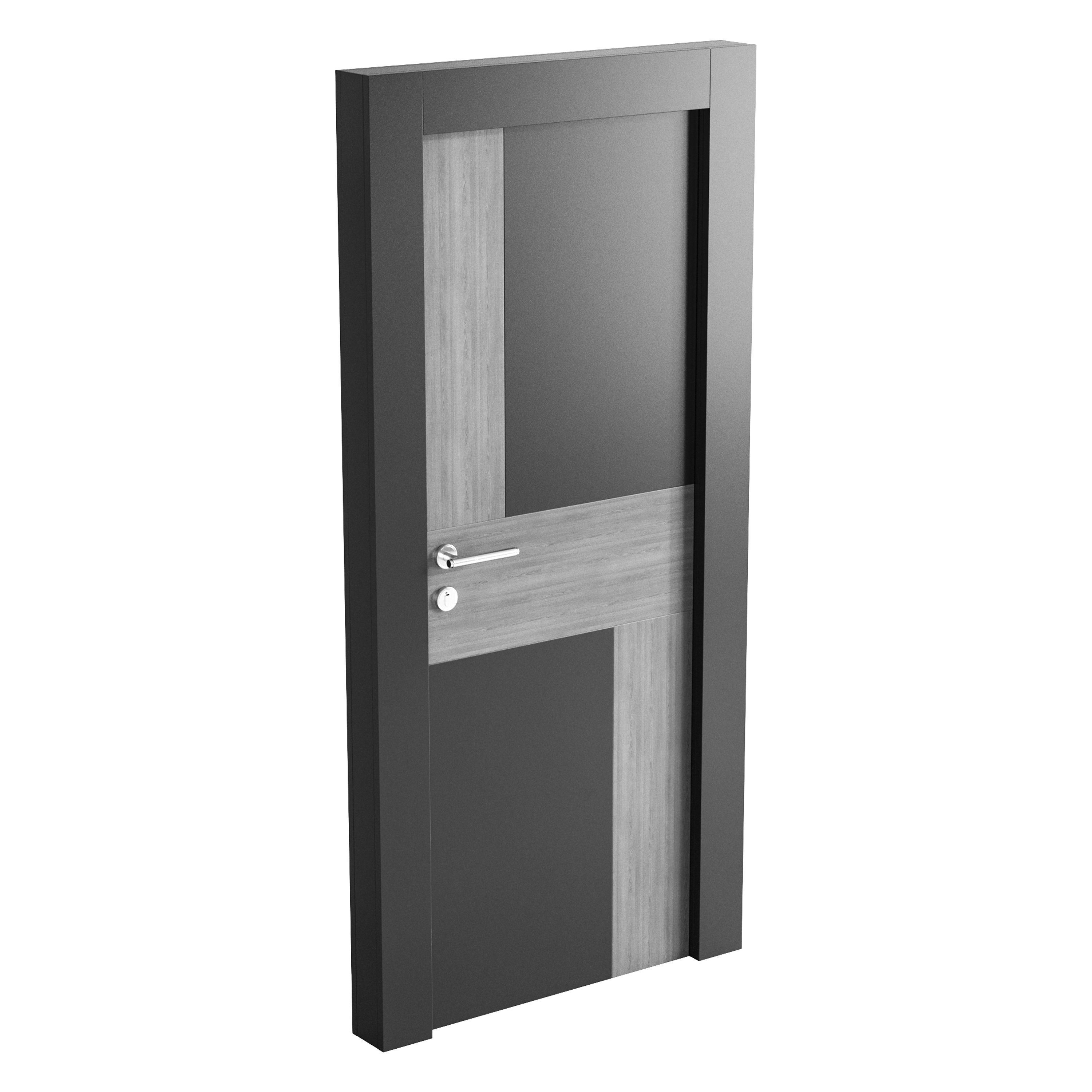Modern entrance door 015 3D model_3
