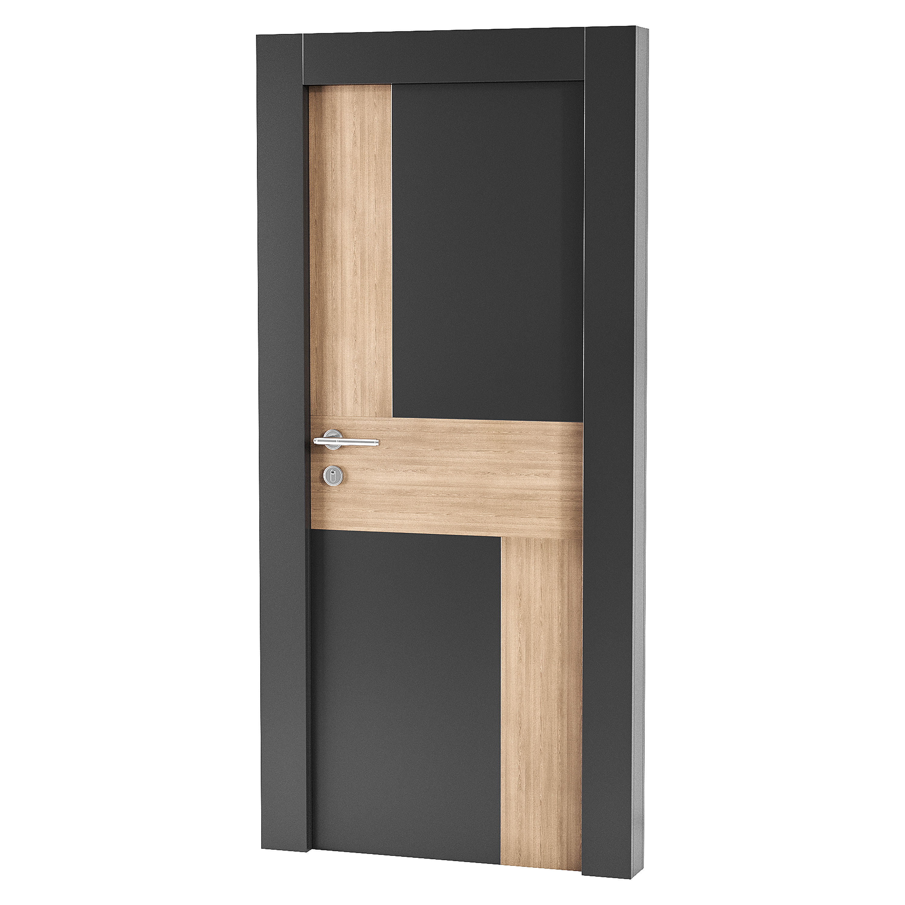 Modern entrance door 015 3D model_8