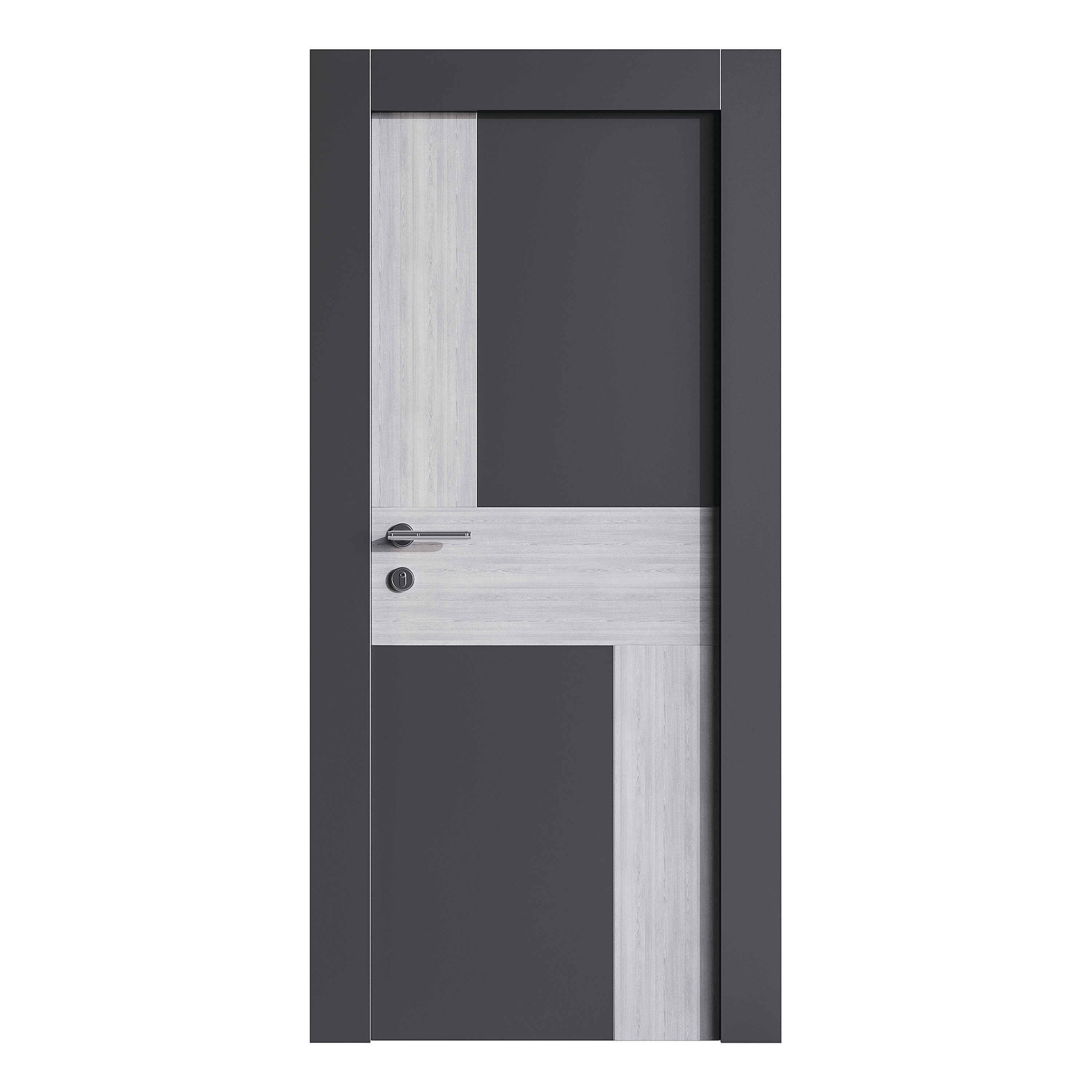 Modern entrance door 015 3D model_5