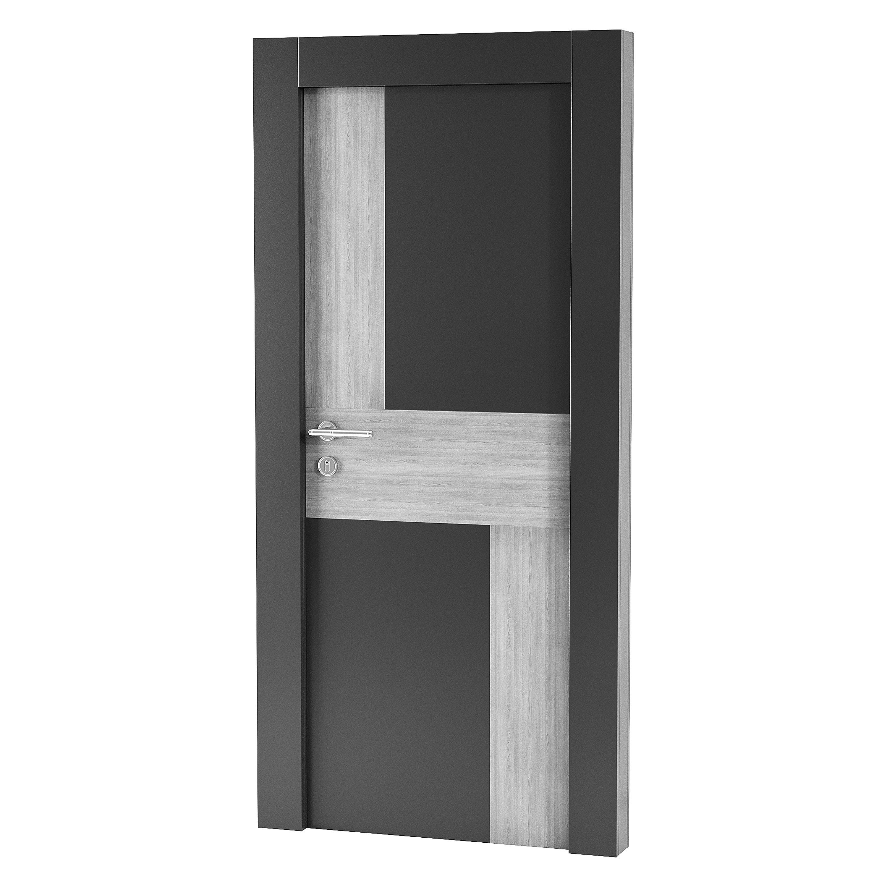 Modern entrance door 015 3D model_10