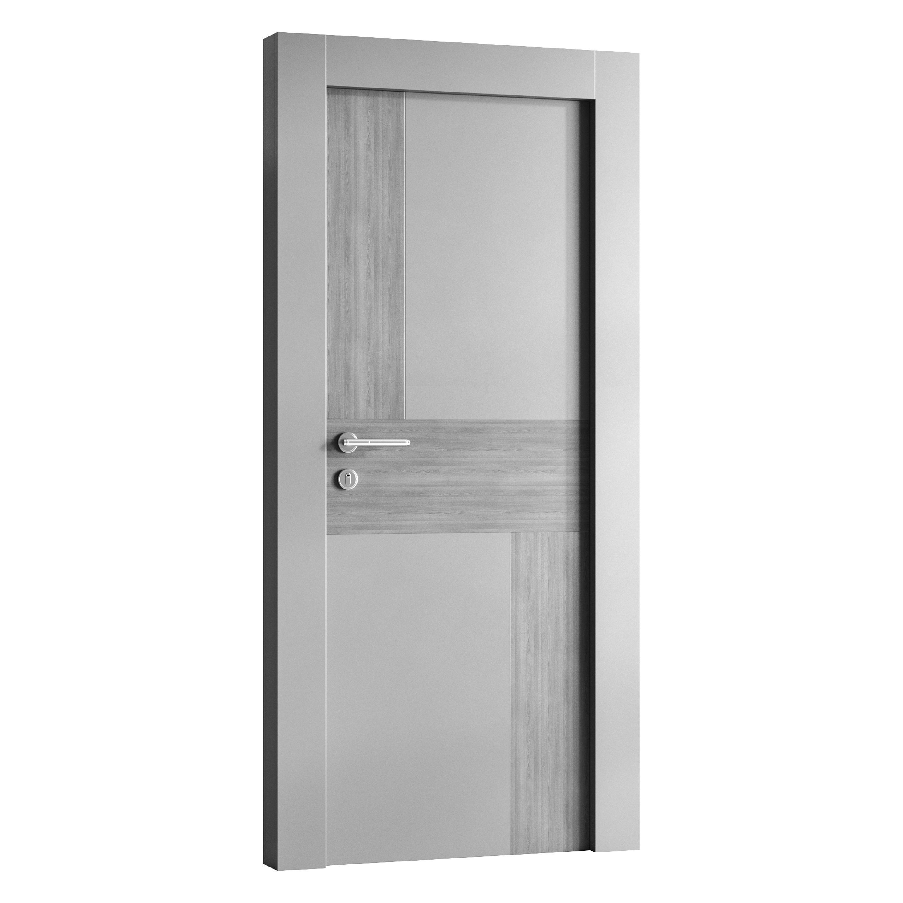 Modern entrance door 015 3D model_7