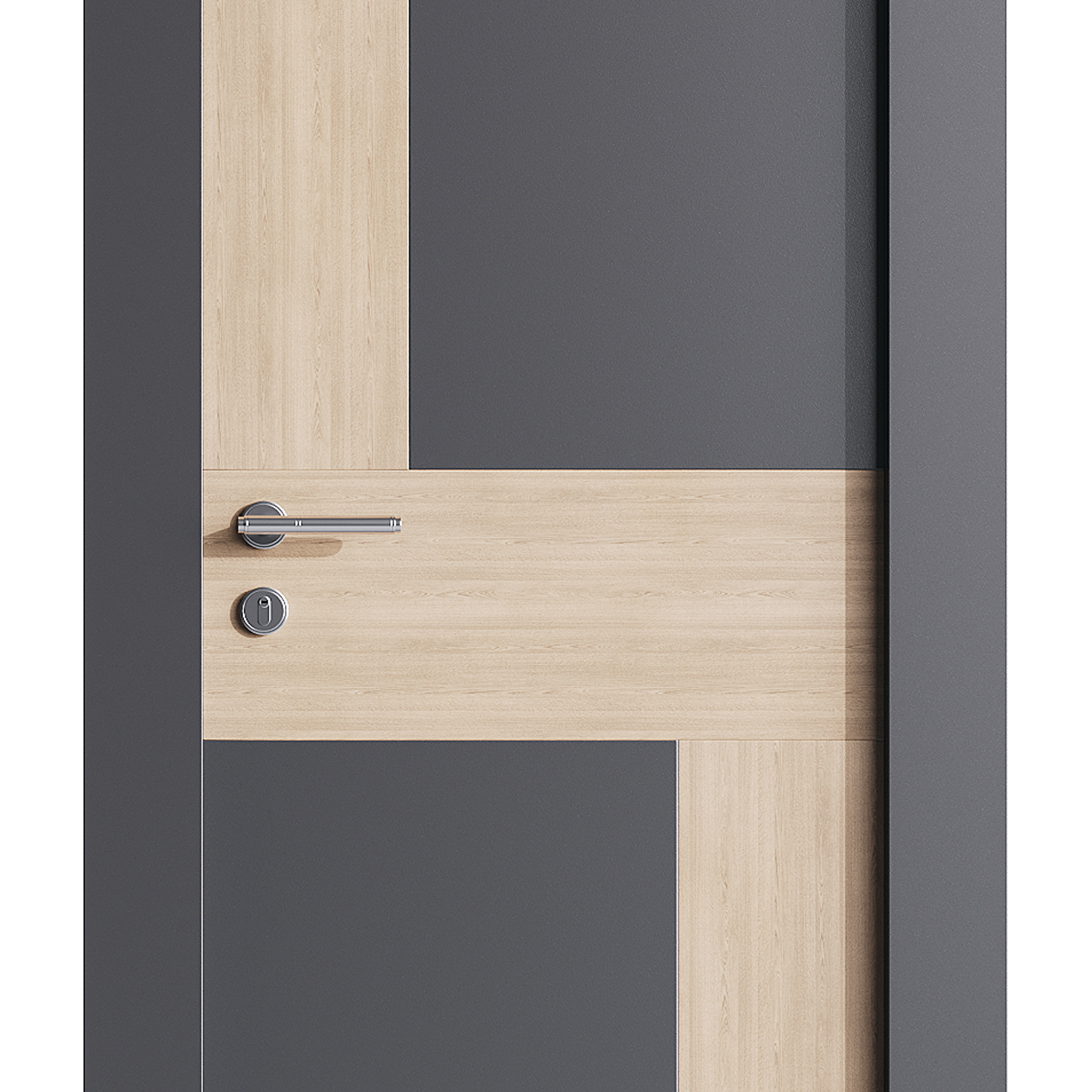 Modern entrance door 015 3D model_12