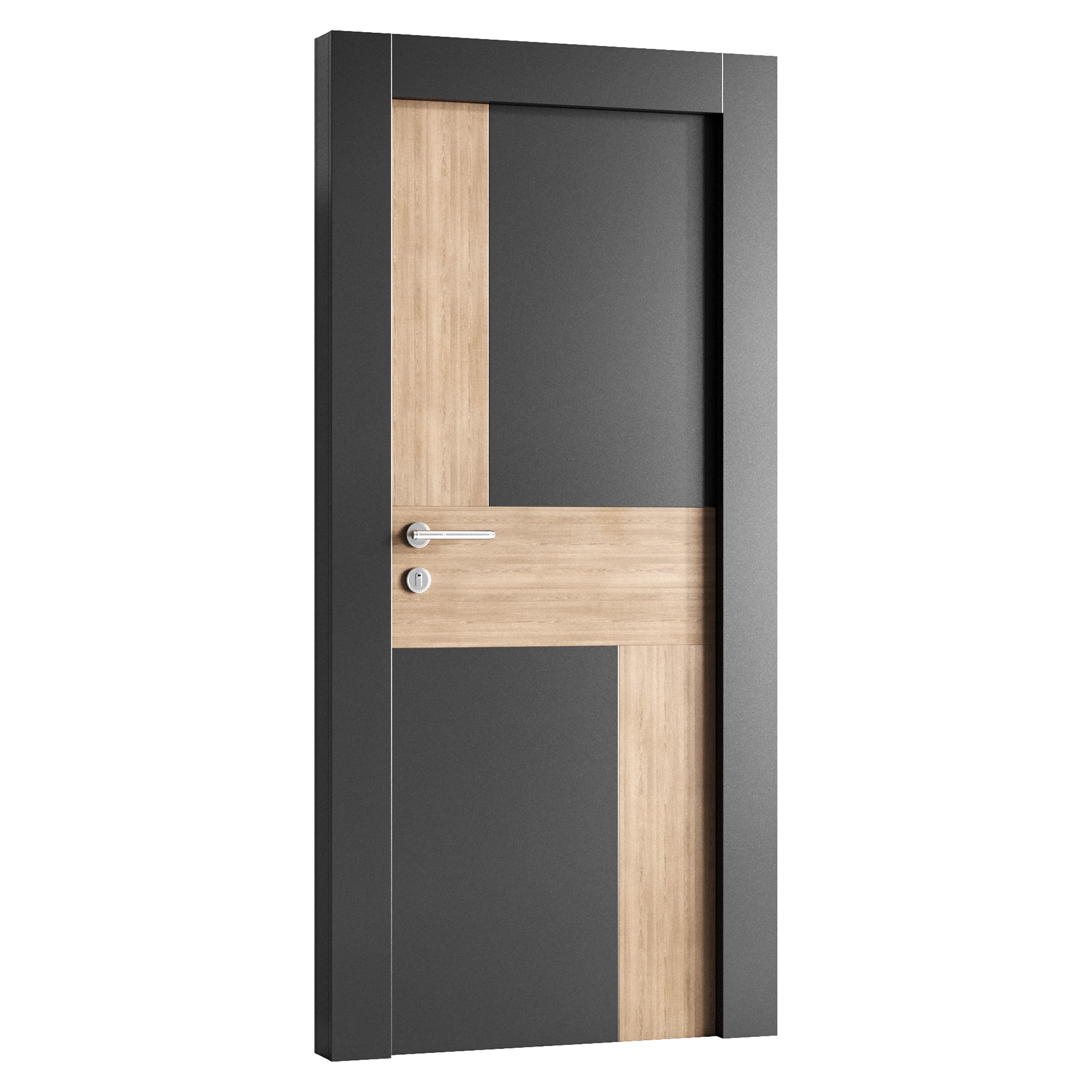 Modern entrance door 015 3D model_6