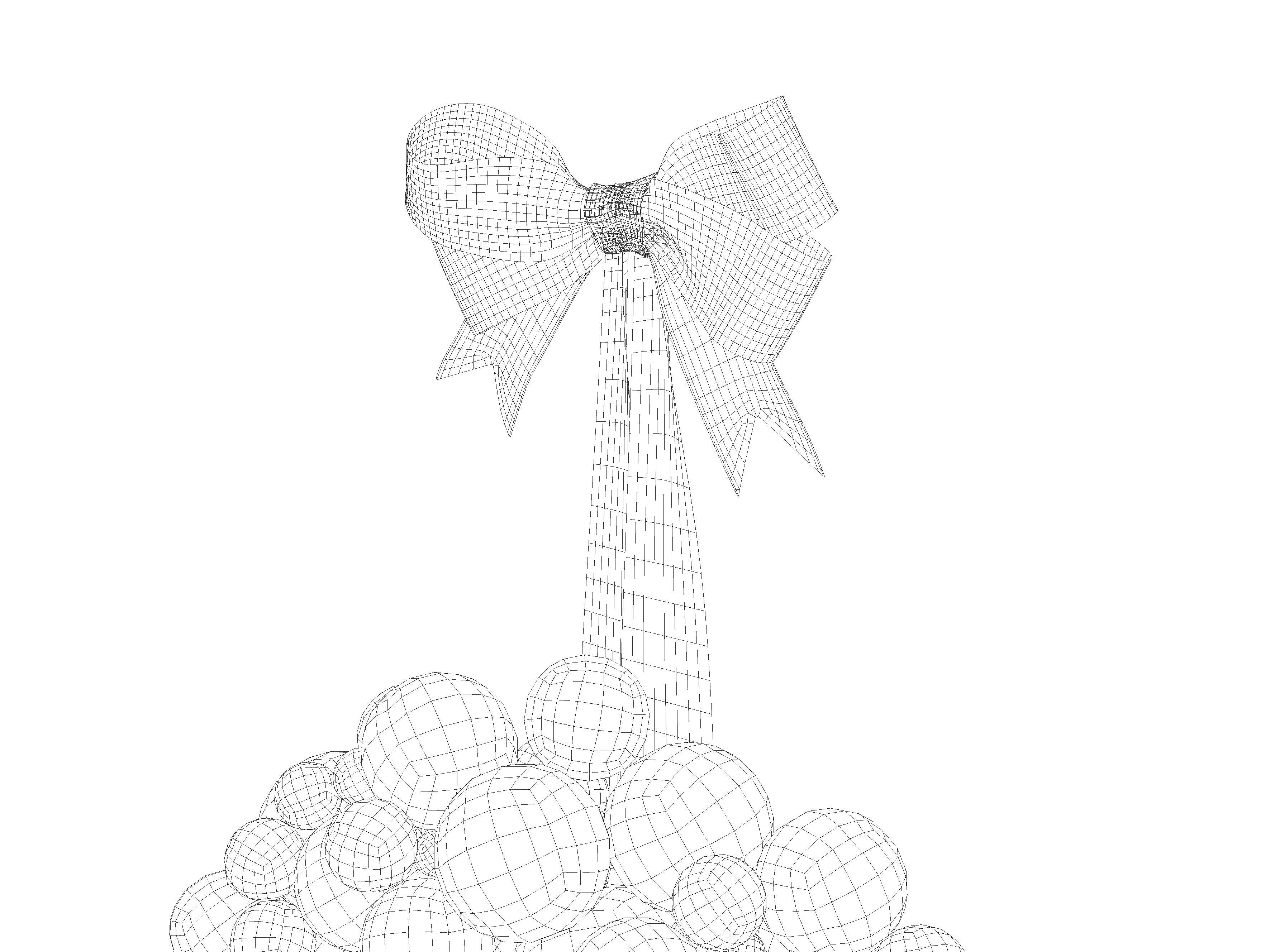 Christmas Bauble Wreath 3D model_7