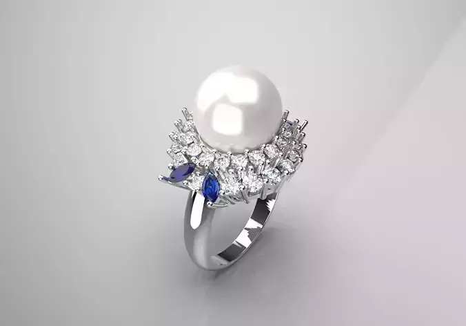 woman pearl jewelry ring pr0016
