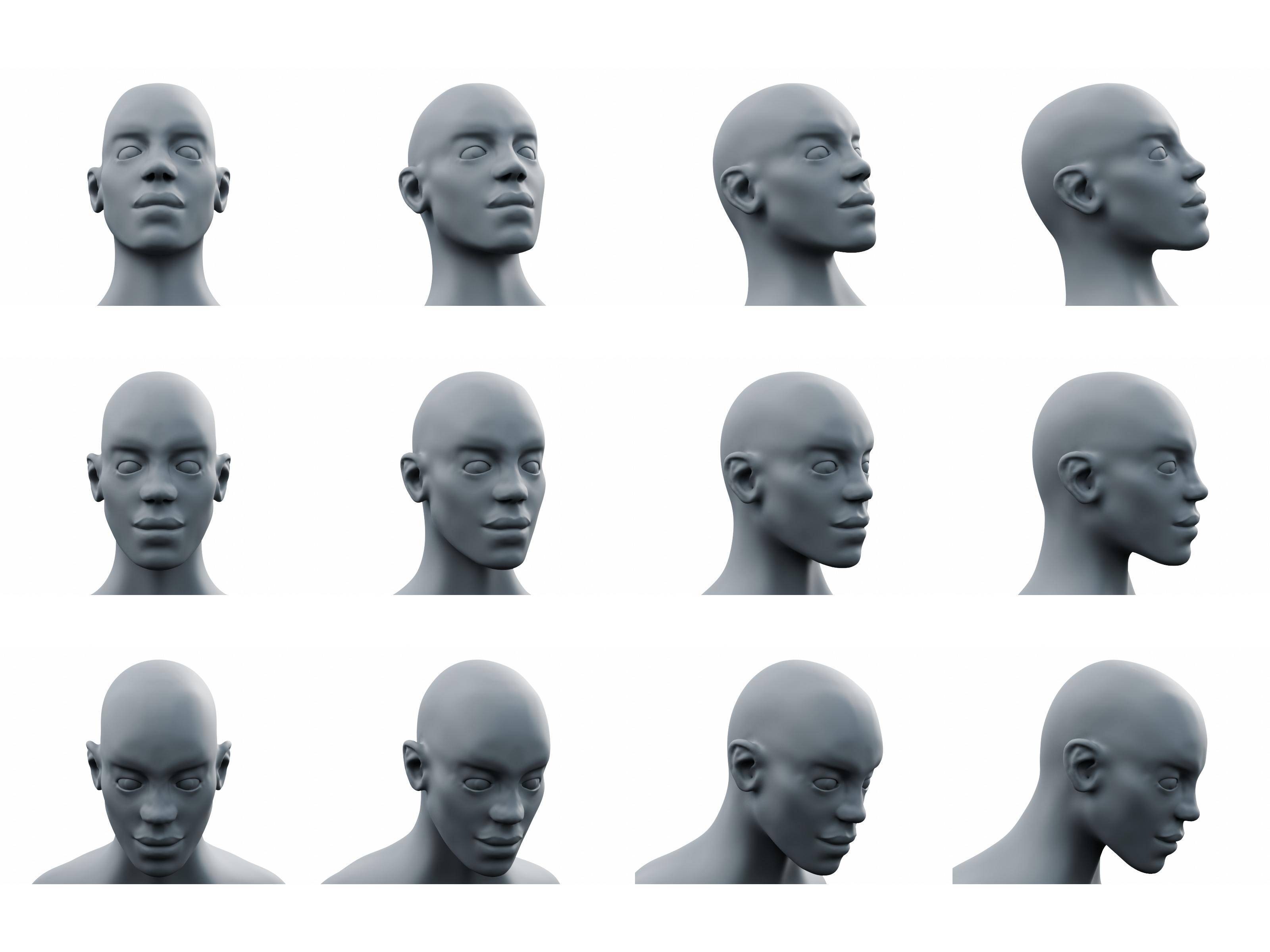 Young Male Head High-Poly 3D model_2