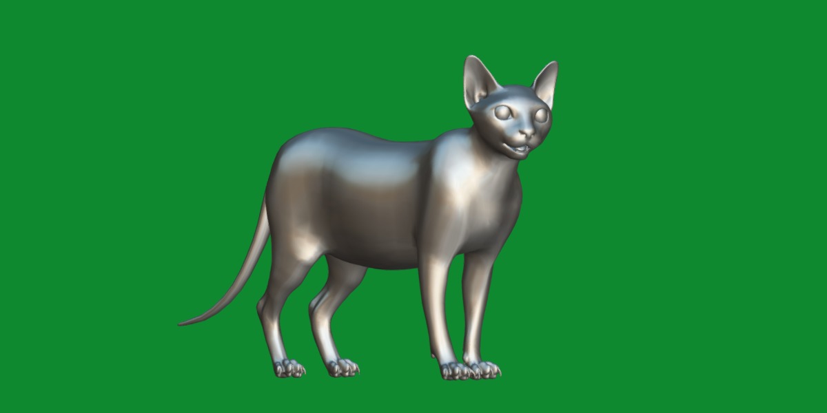 Lykoi Wolf Cat Low-poly 3D model_25