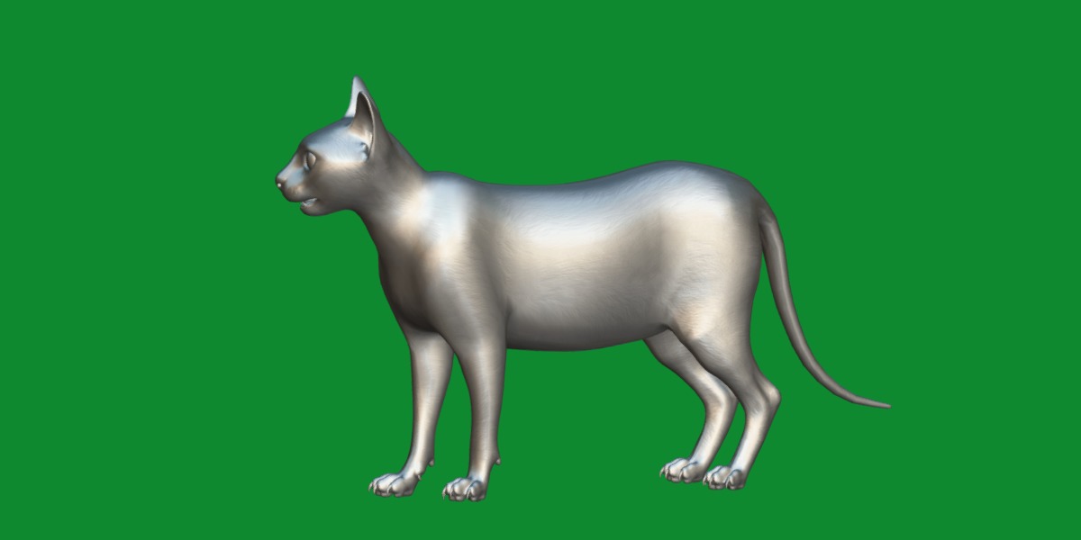 Lykoi Wolf Cat Low-poly 3D model_26