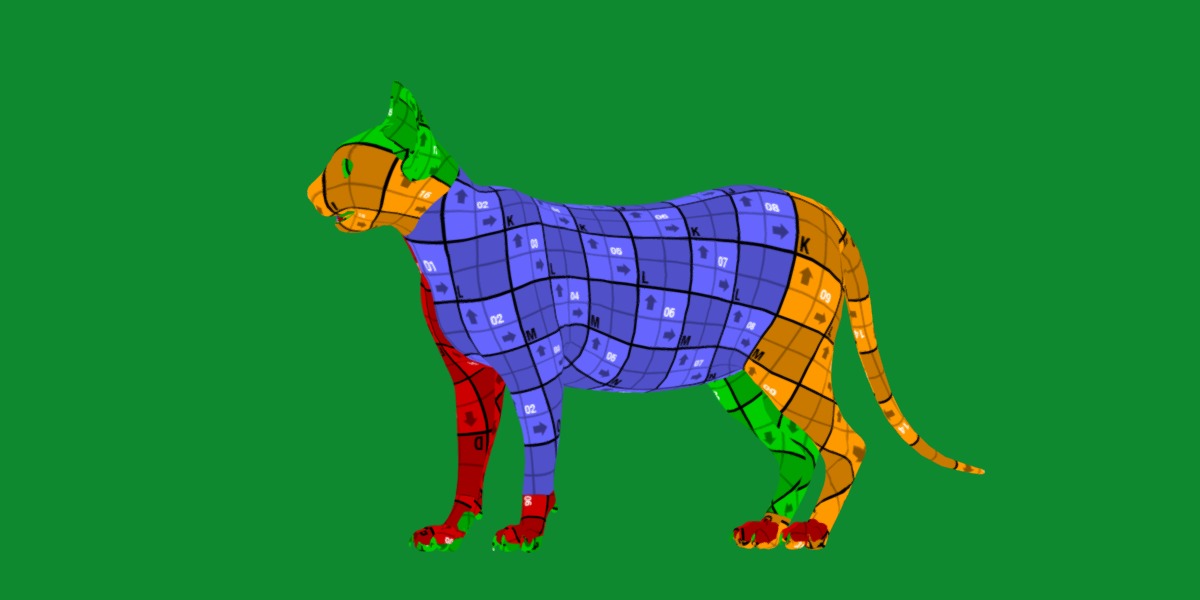 Lykoi Wolf Cat Low-poly 3D model_34