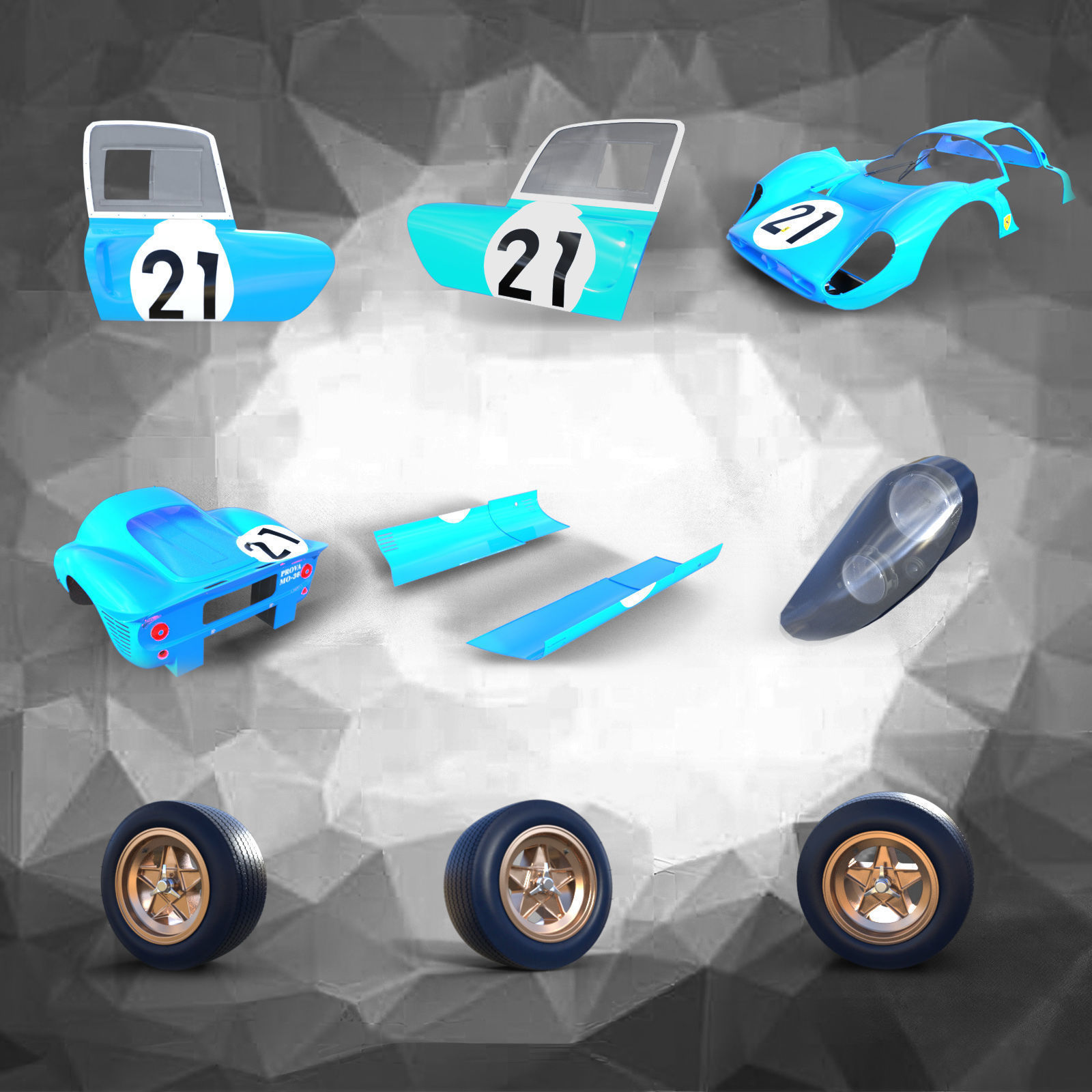 Fantasy S Dimension Car003 3D model_7