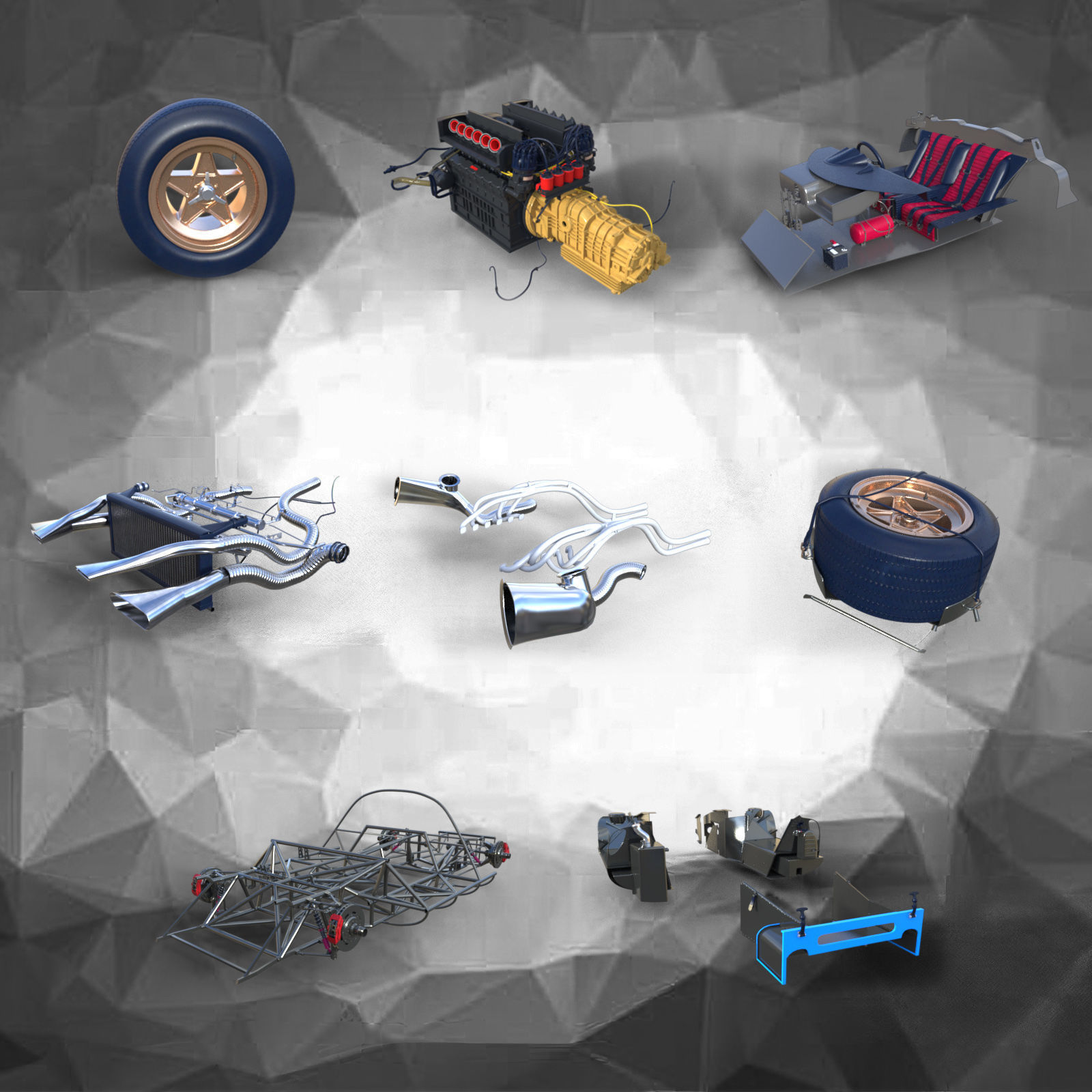 Fantasy S Dimension Car003 3D model_8