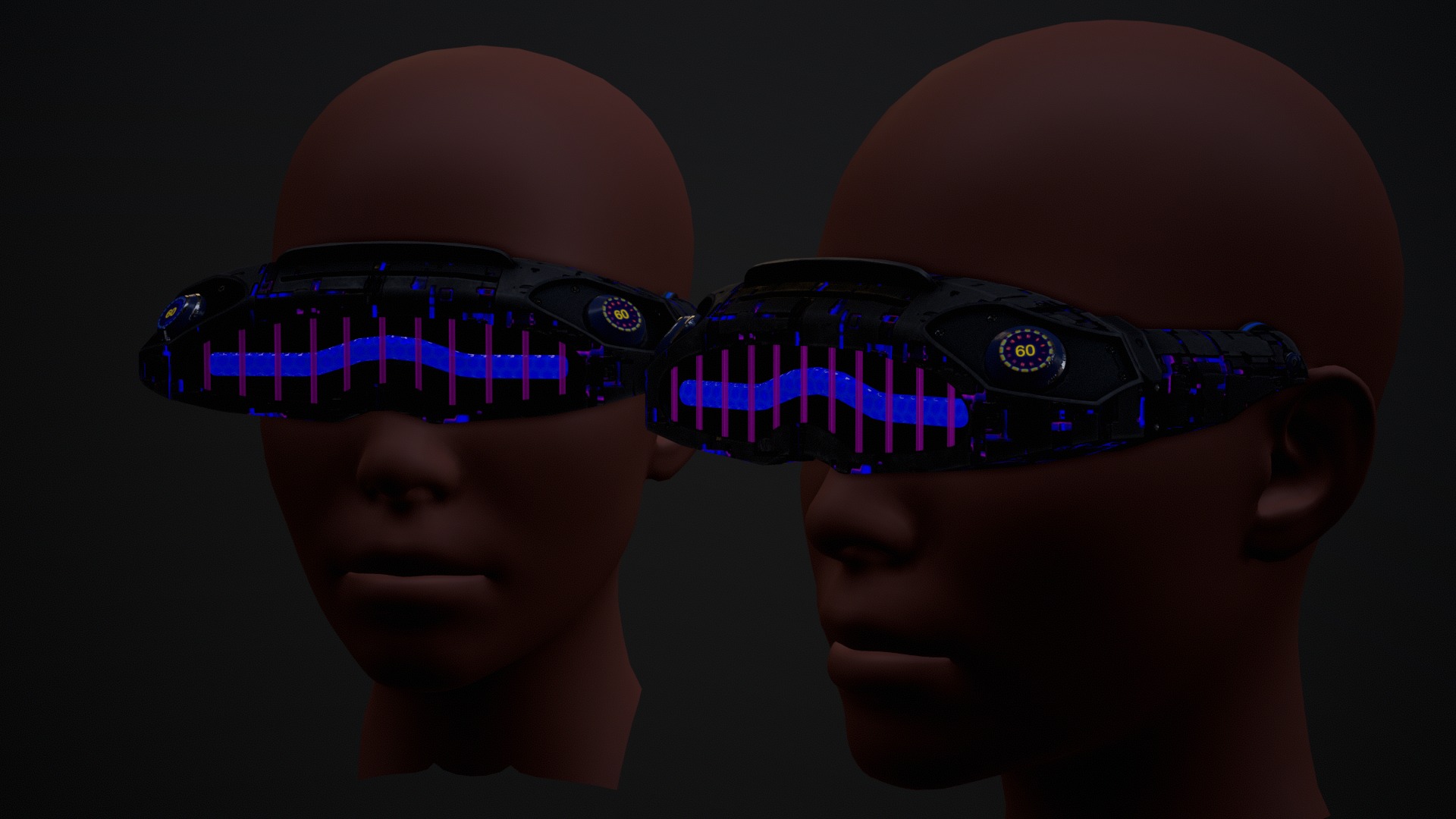 Sci fi Glasses Goggles 1 Low-poly 3D model_5