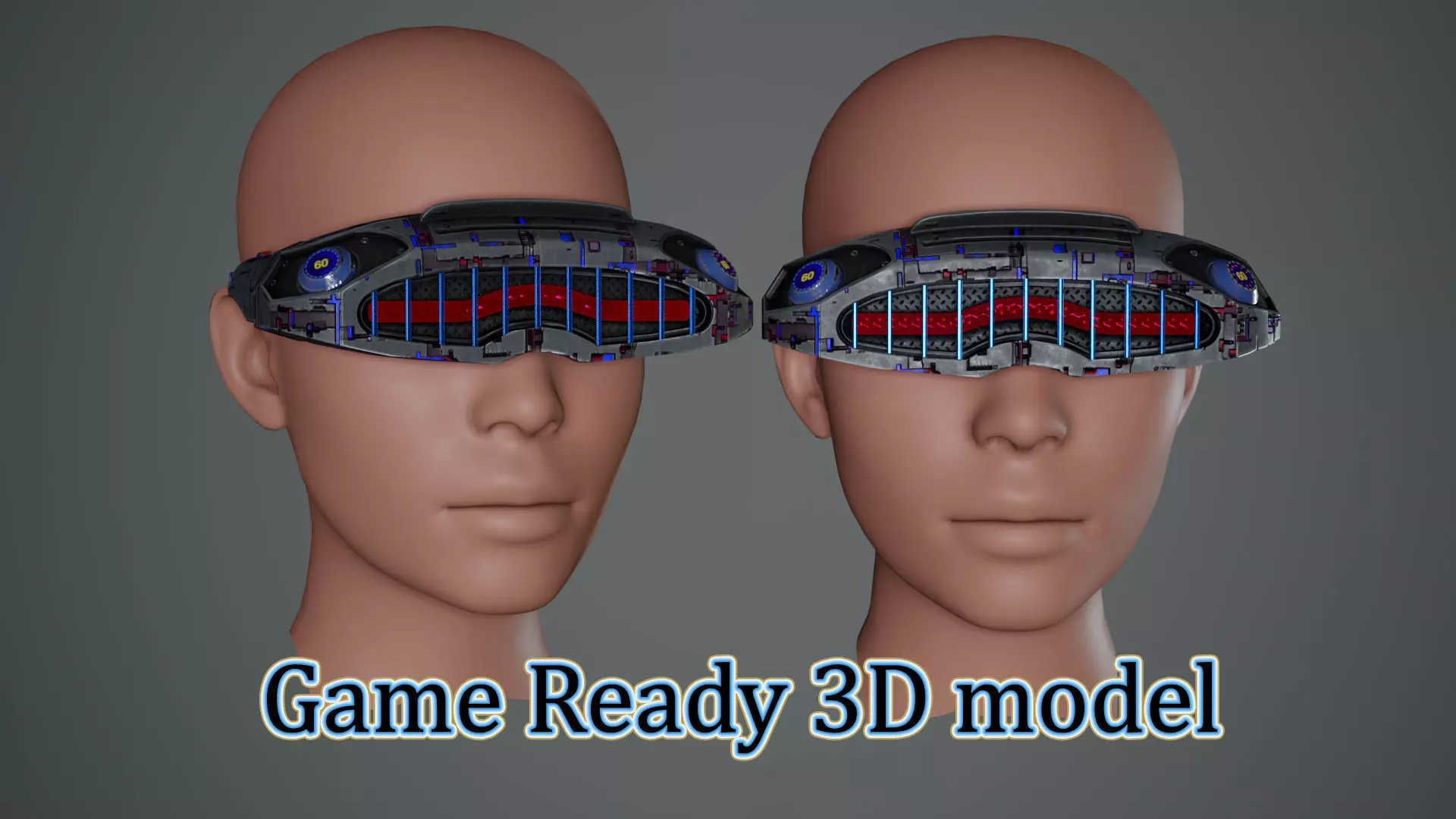 Sci fi Glasses Goggles 1 Low-poly 3D model_0