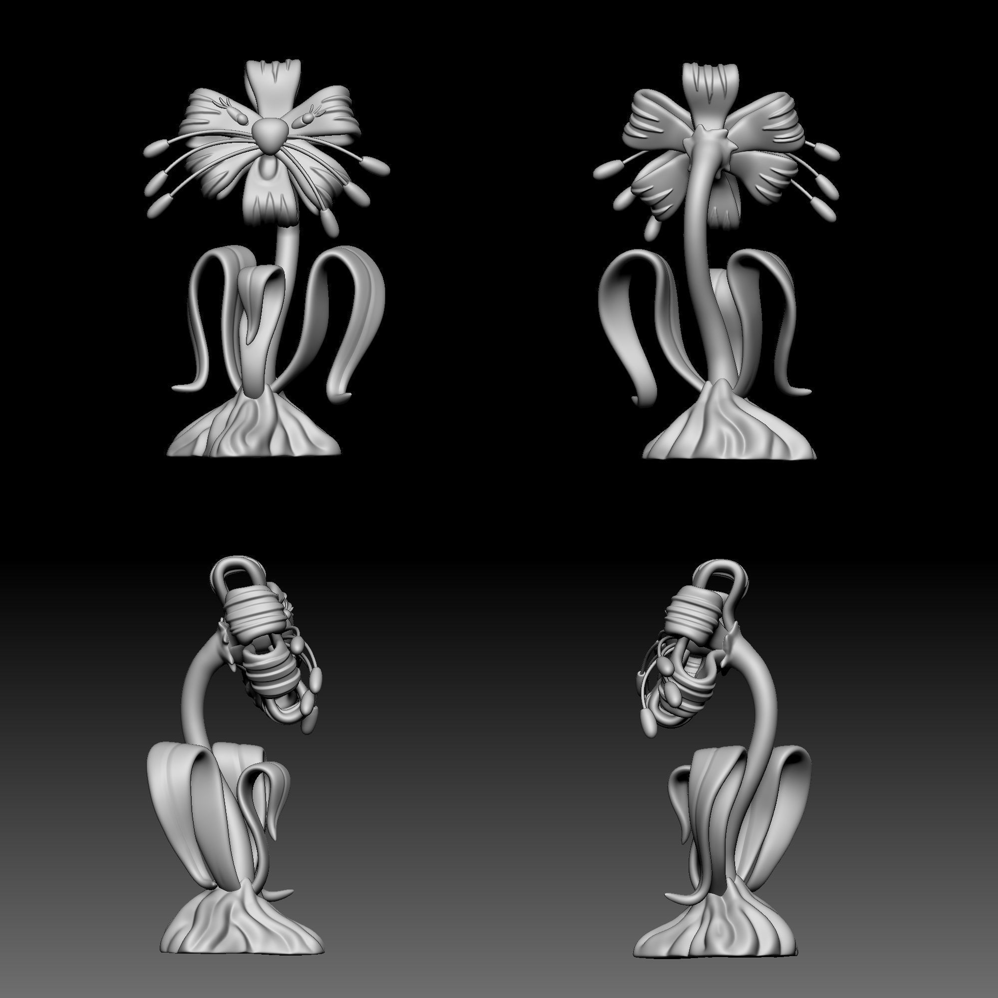 Flower - Alice in Wonderland - 020 3D print model_9