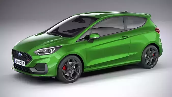 Fiesta ST 3-door 2022 3D model