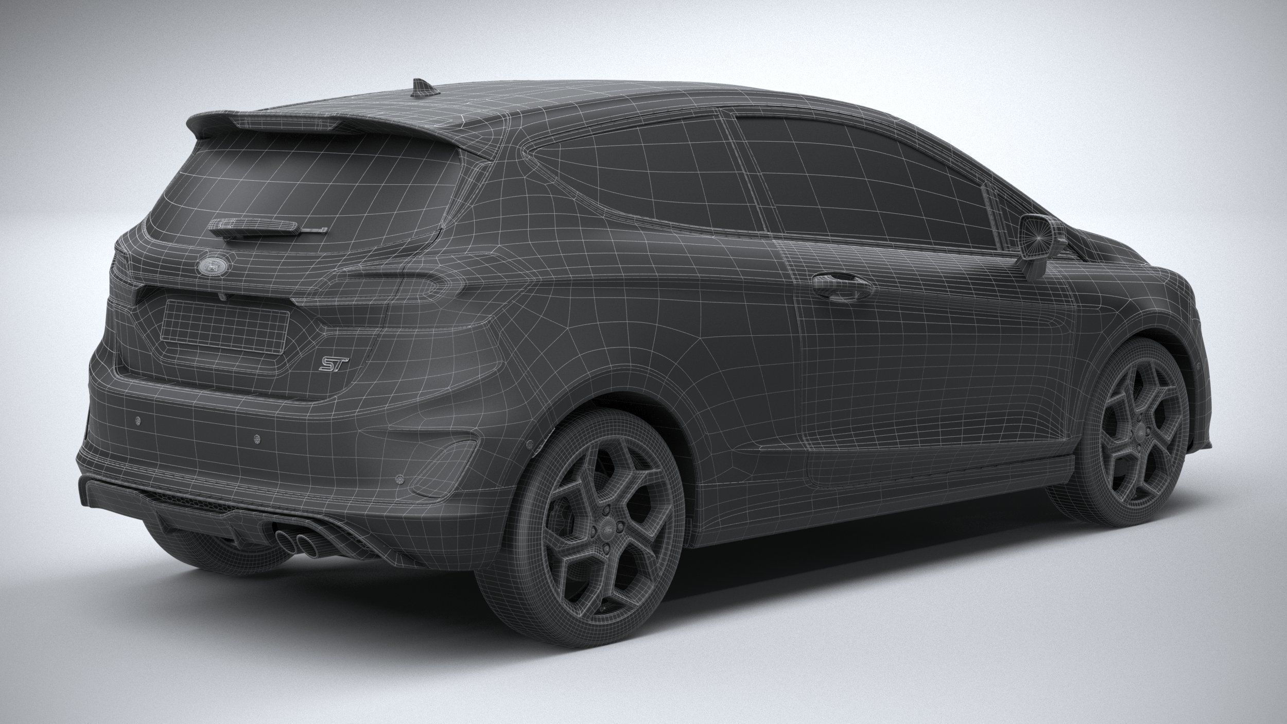 Fiesta ST 3-door 2022 3D model_29