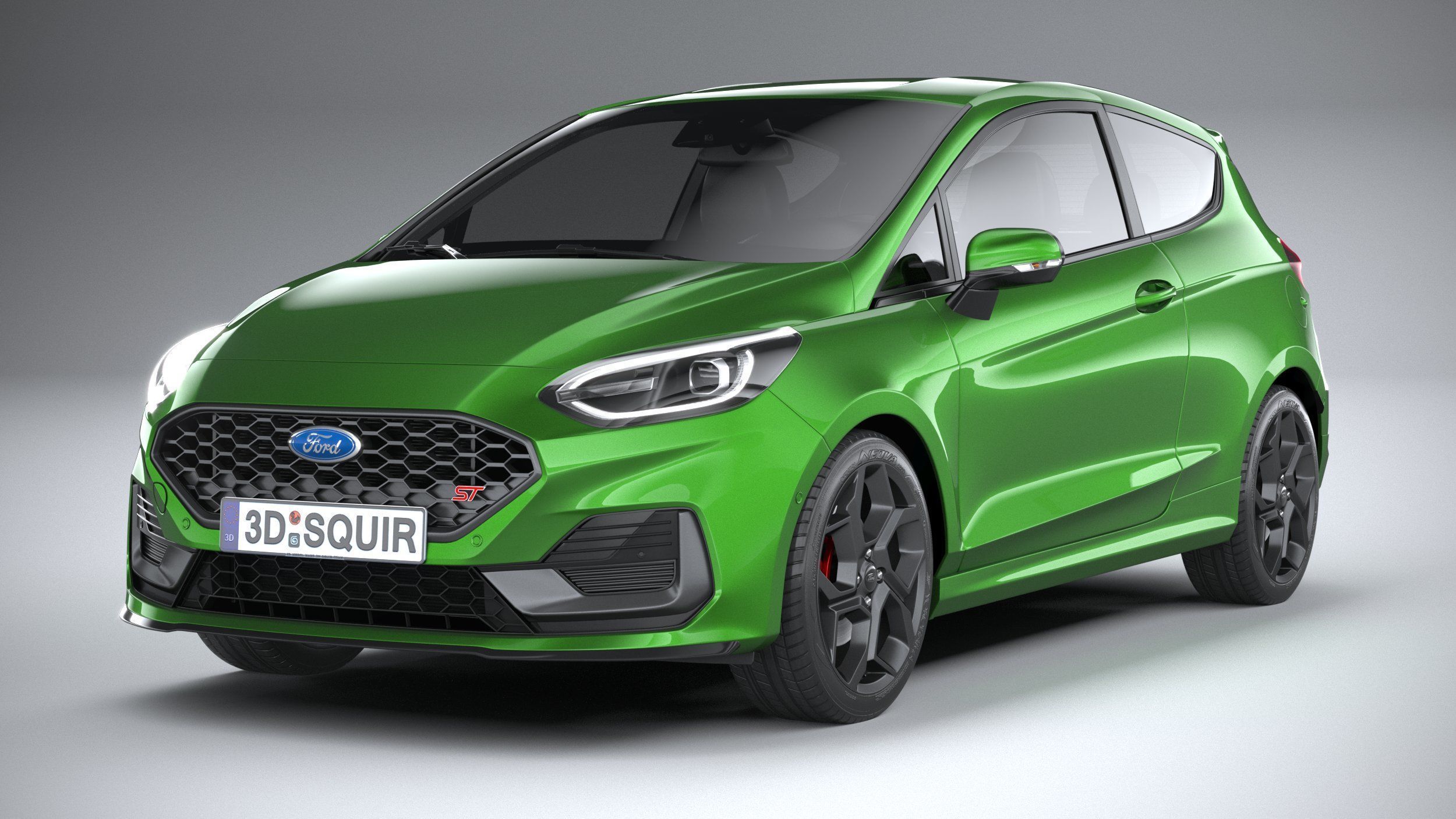 Fiesta ST 3-door 2022 3D model_2