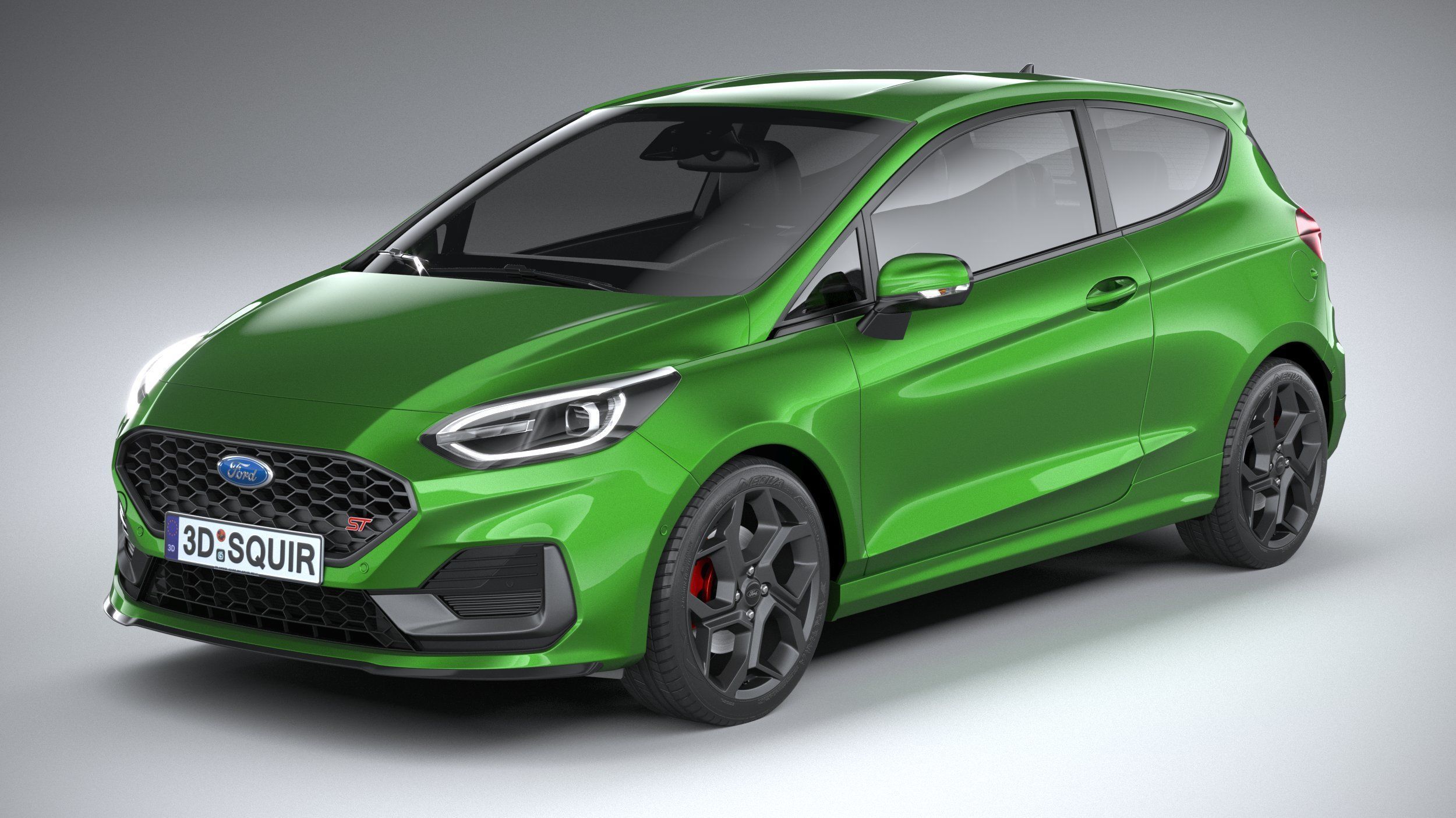 Fiesta ST 3-door 2022 3D model_1