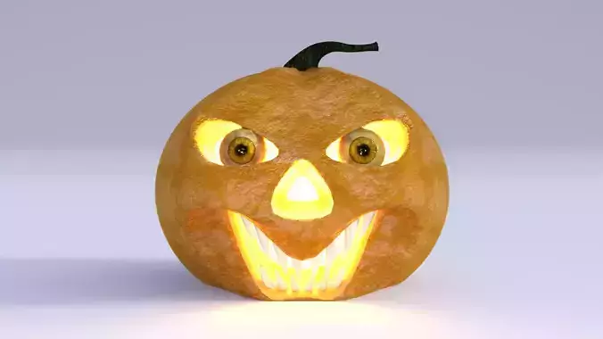 Pumpkin Halloween Rigged Low-poly 3D model