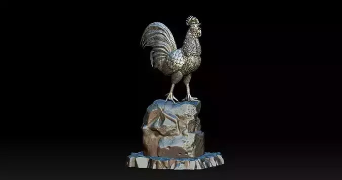 Rooster Statue 3D Print model  3D print model