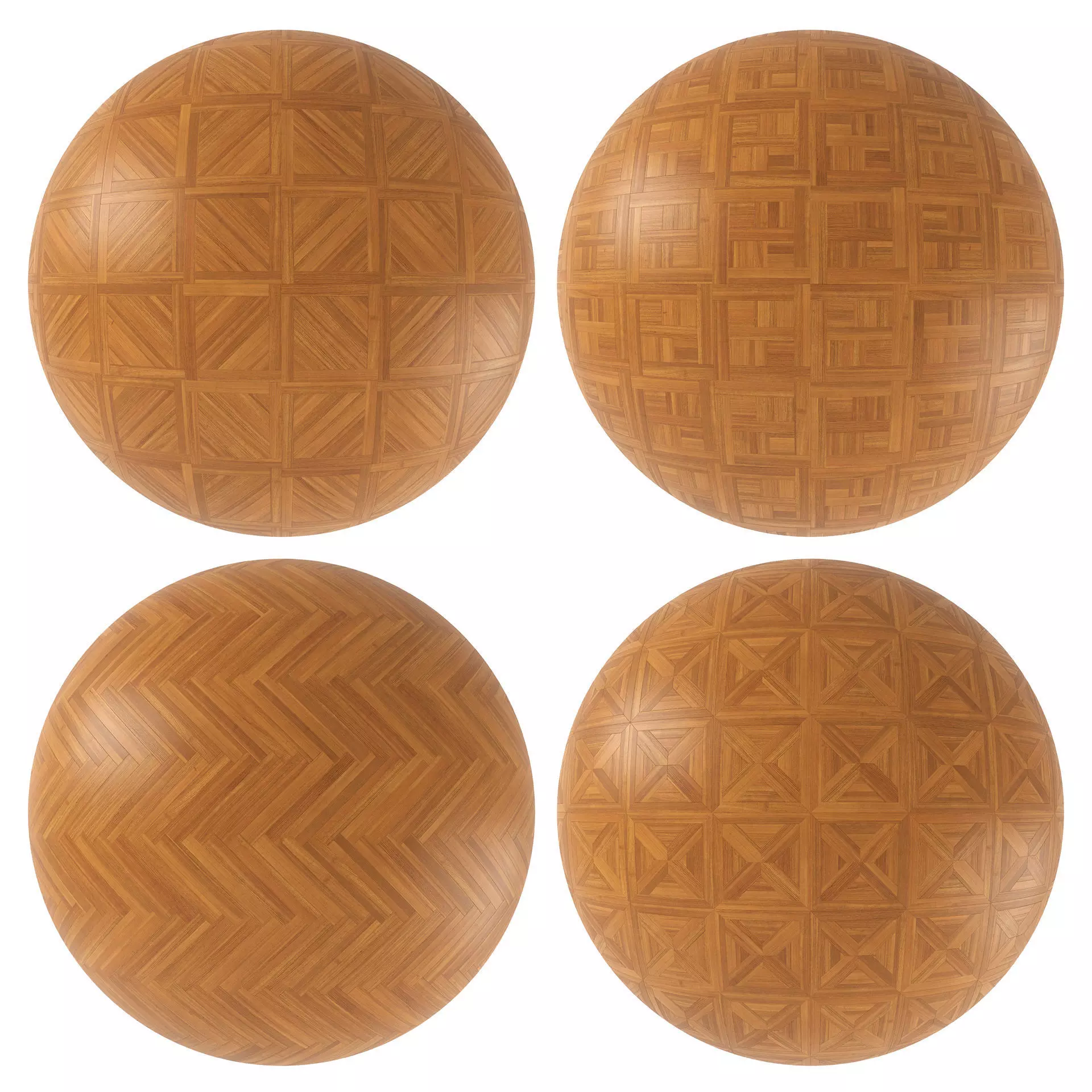 Parquet - Laminate - Wooden floor 4 in 1 3D model_0