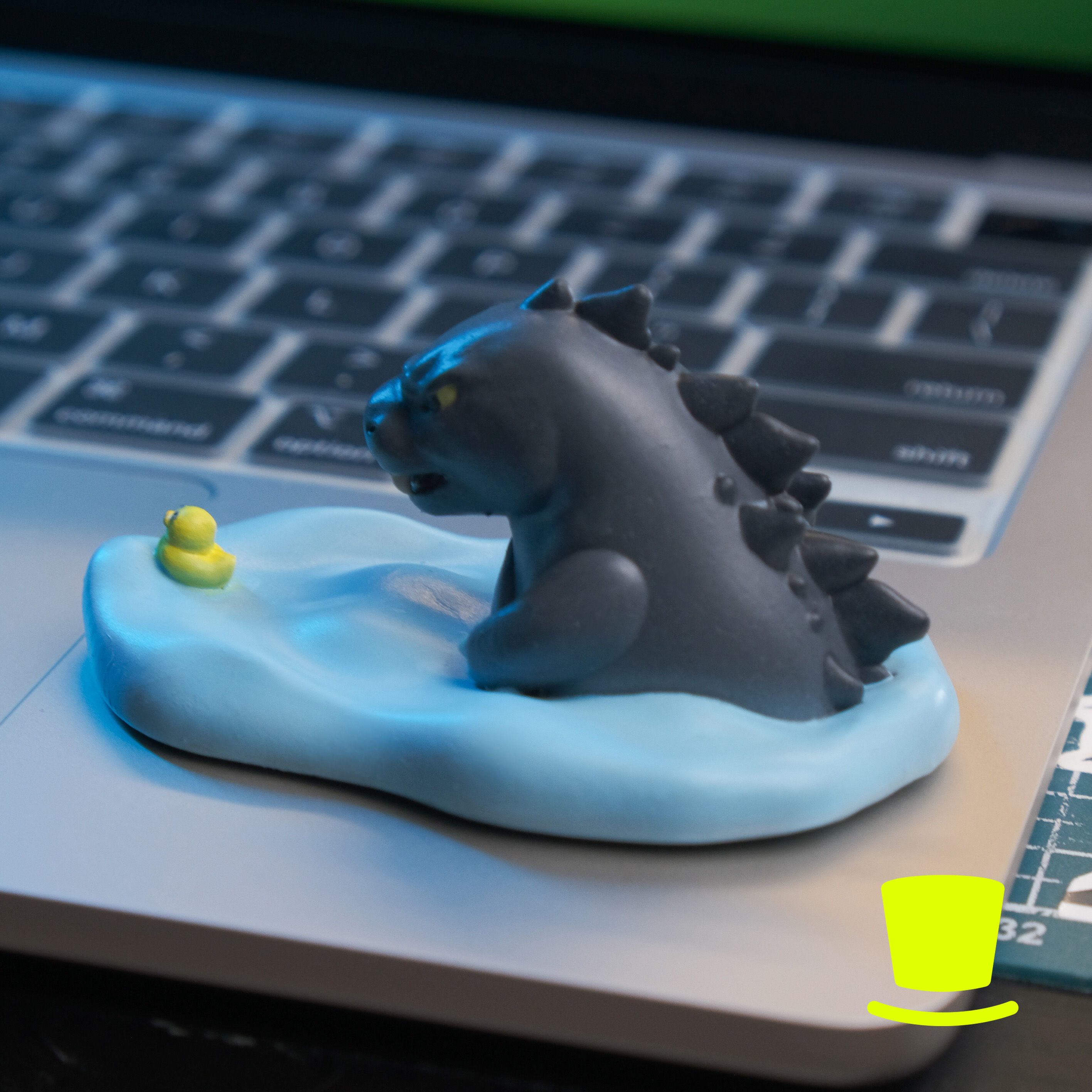 Godzilla Chubby - Chasing The Duck Free 3D print model_2