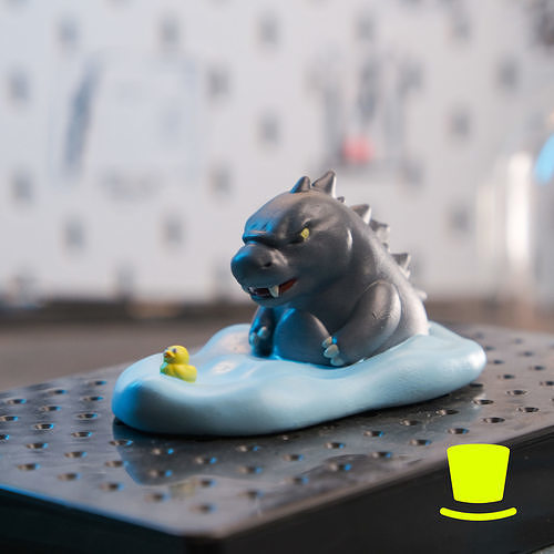 Godzilla Chubby - Chasing The Duck Free 3D print model