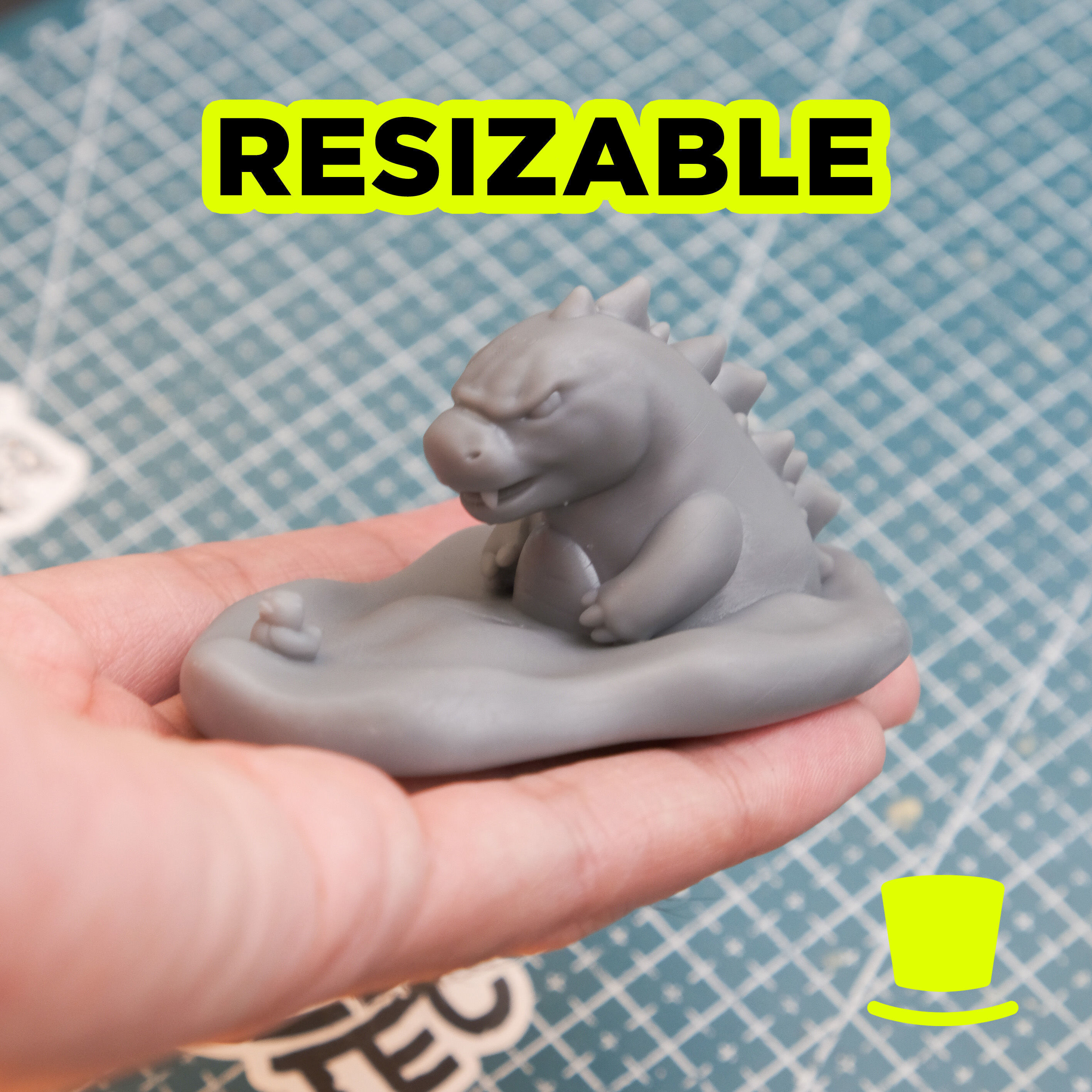 Godzilla Chubby - Chasing The Duck Free 3D print model_4