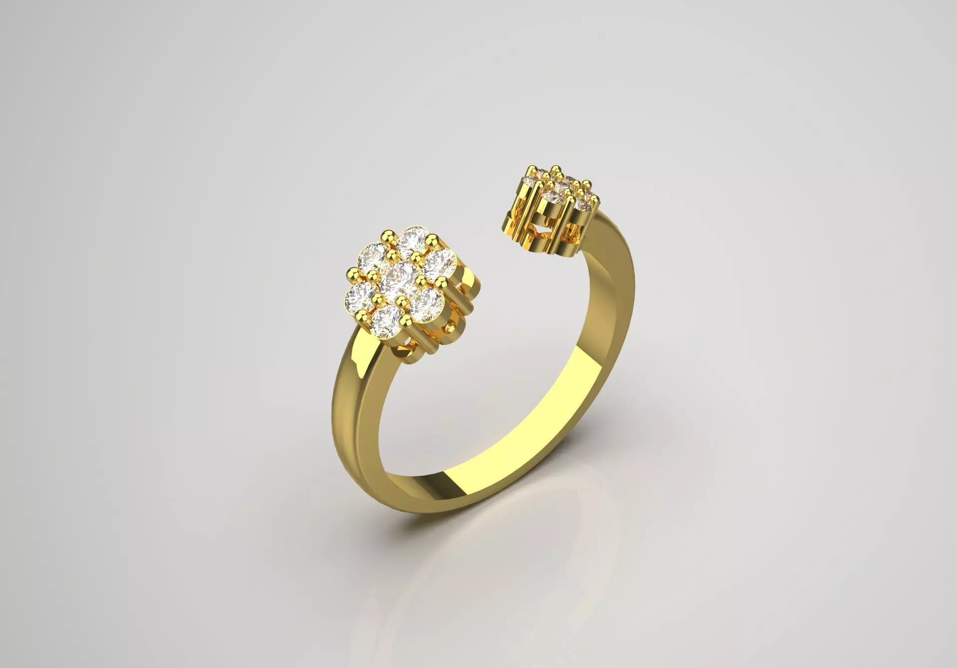 woman flower diamond ring fr0013 3D print model