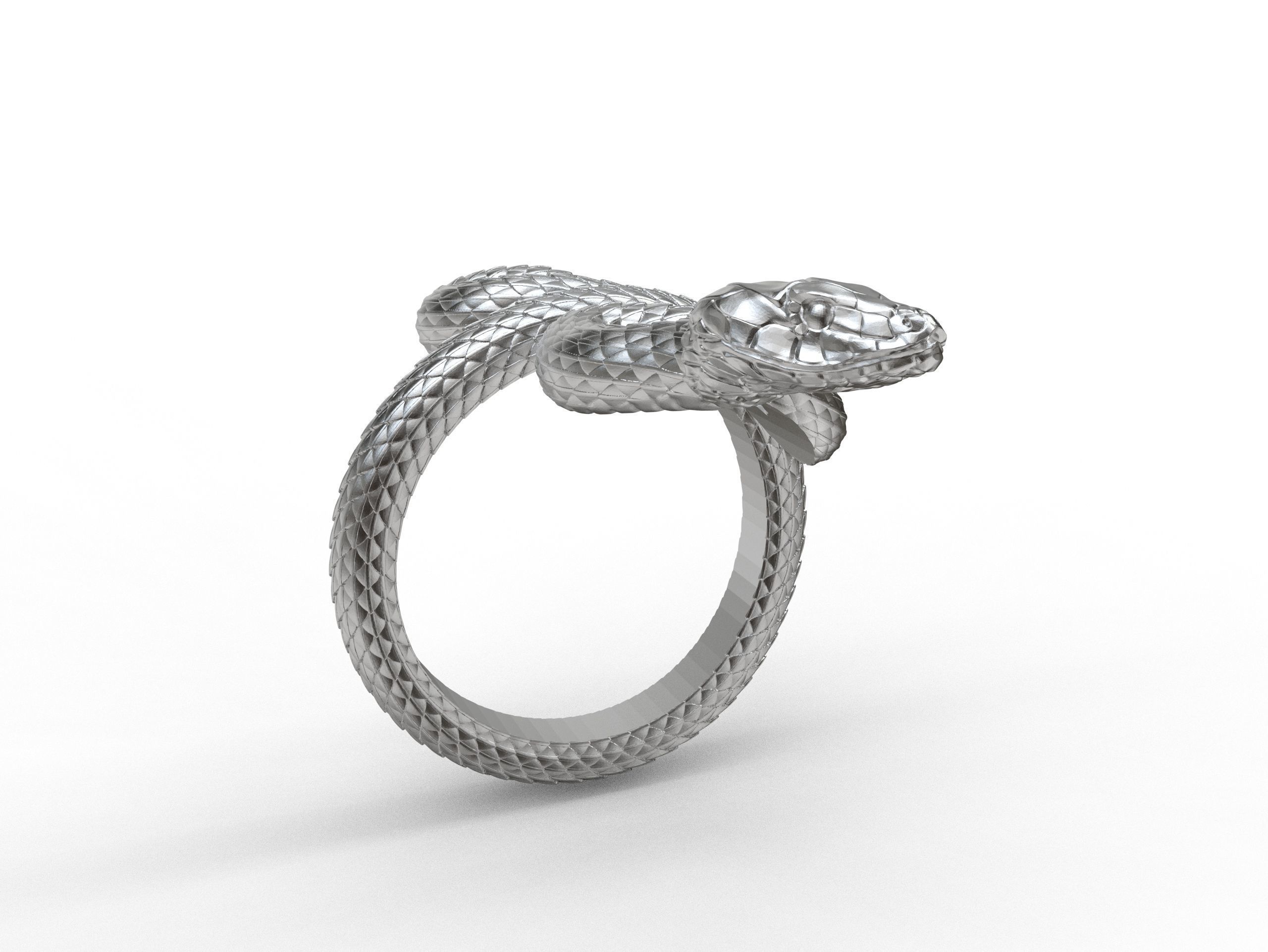Snake Ring 3D print model 3D print model_21