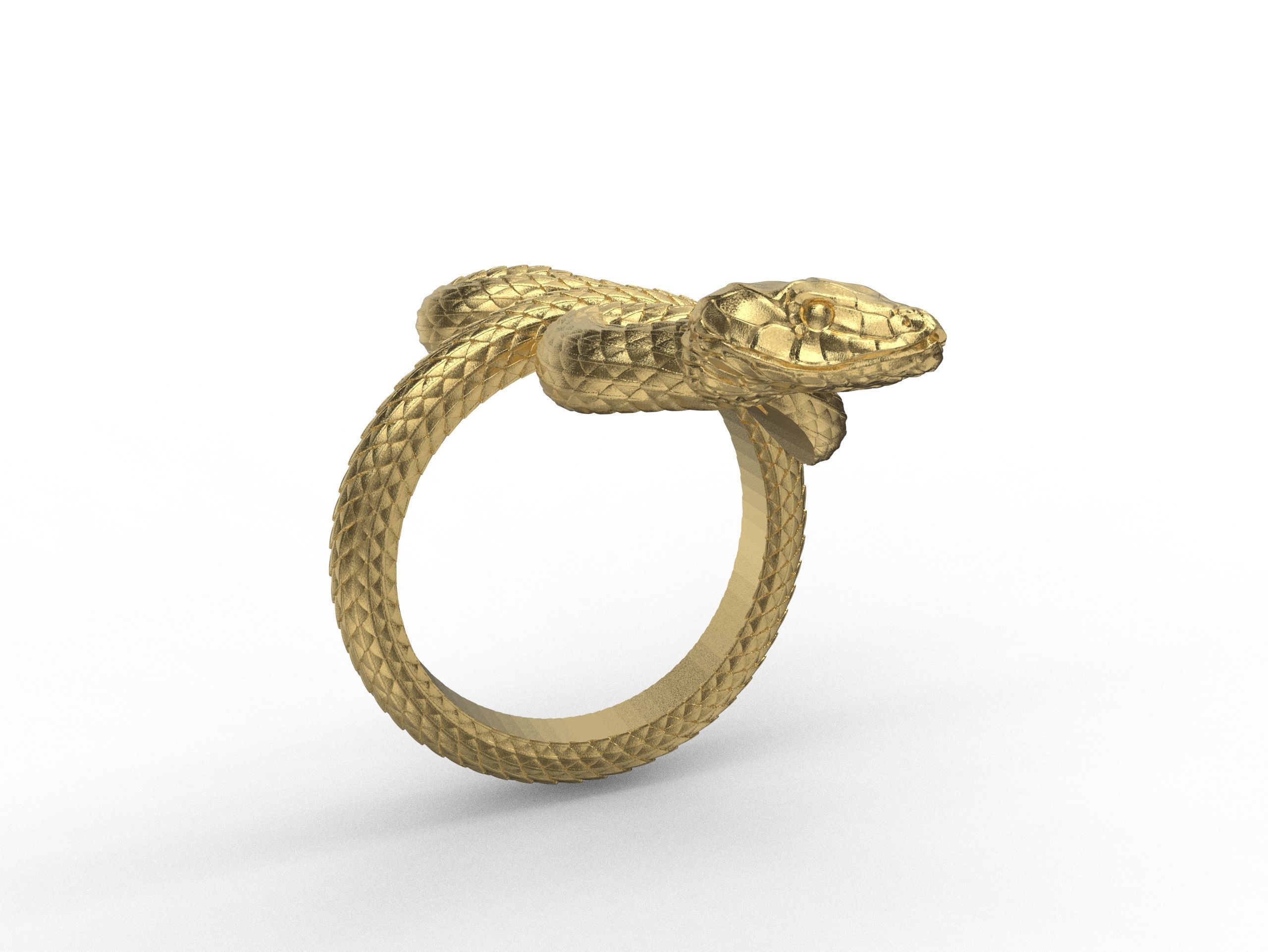Snake Ring 3D print model 3D print model_24