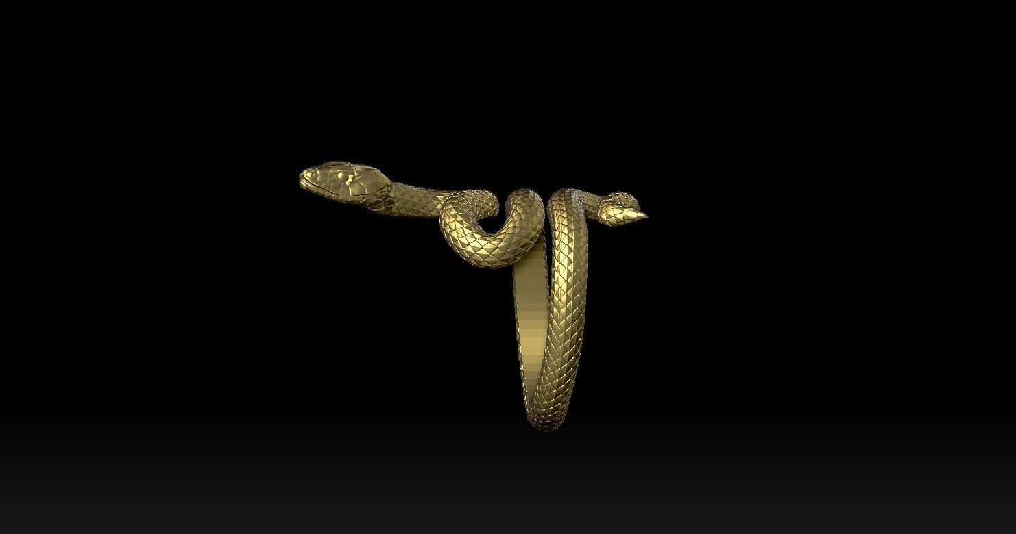 Snake Ring 3D print model 3D print model_12