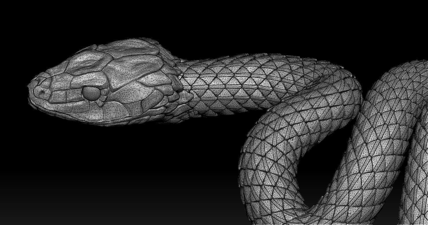 Snake Ring 3D print model 3D print model_8