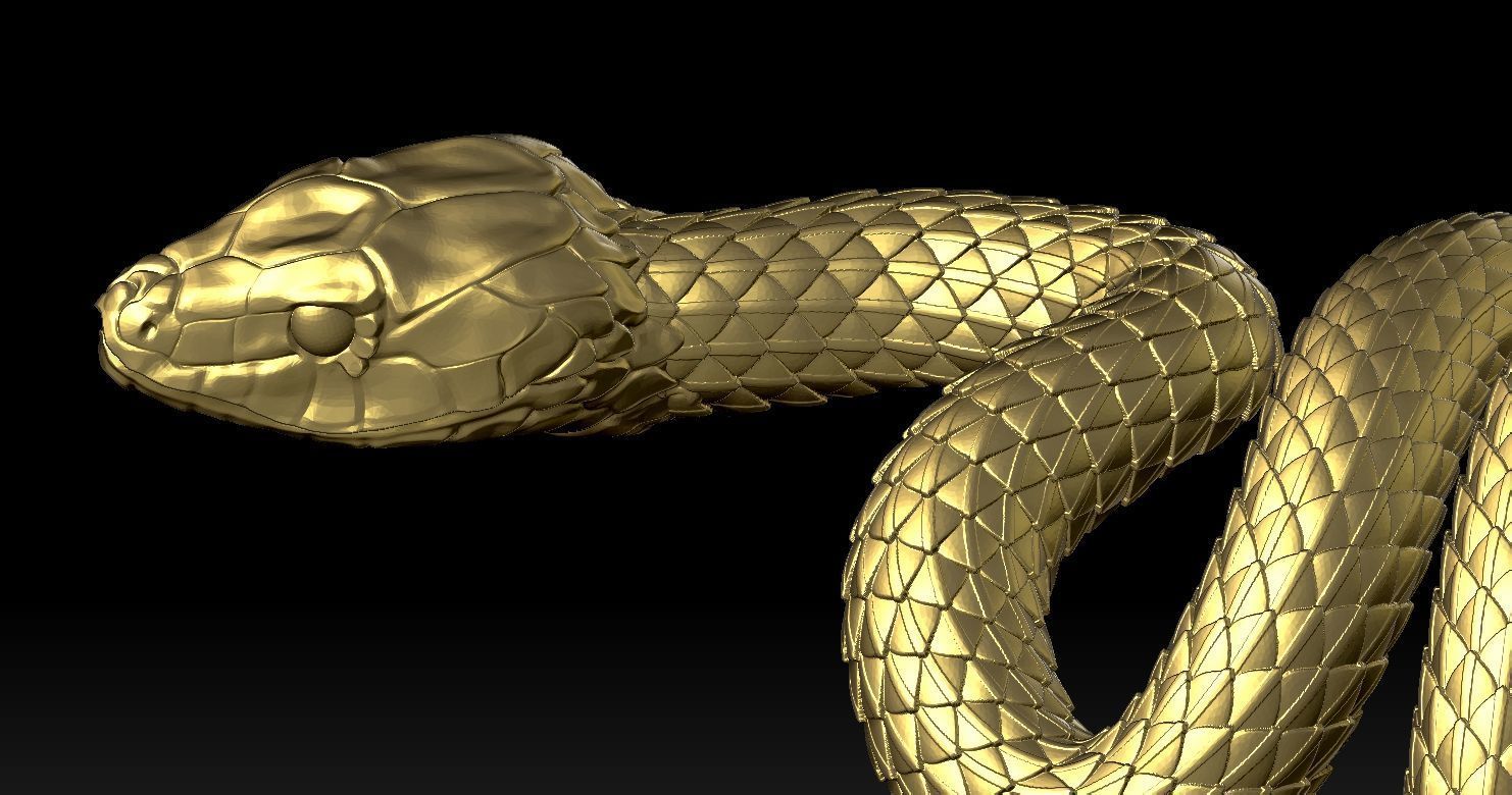 Snake Ring 3D print model 3D print model_19