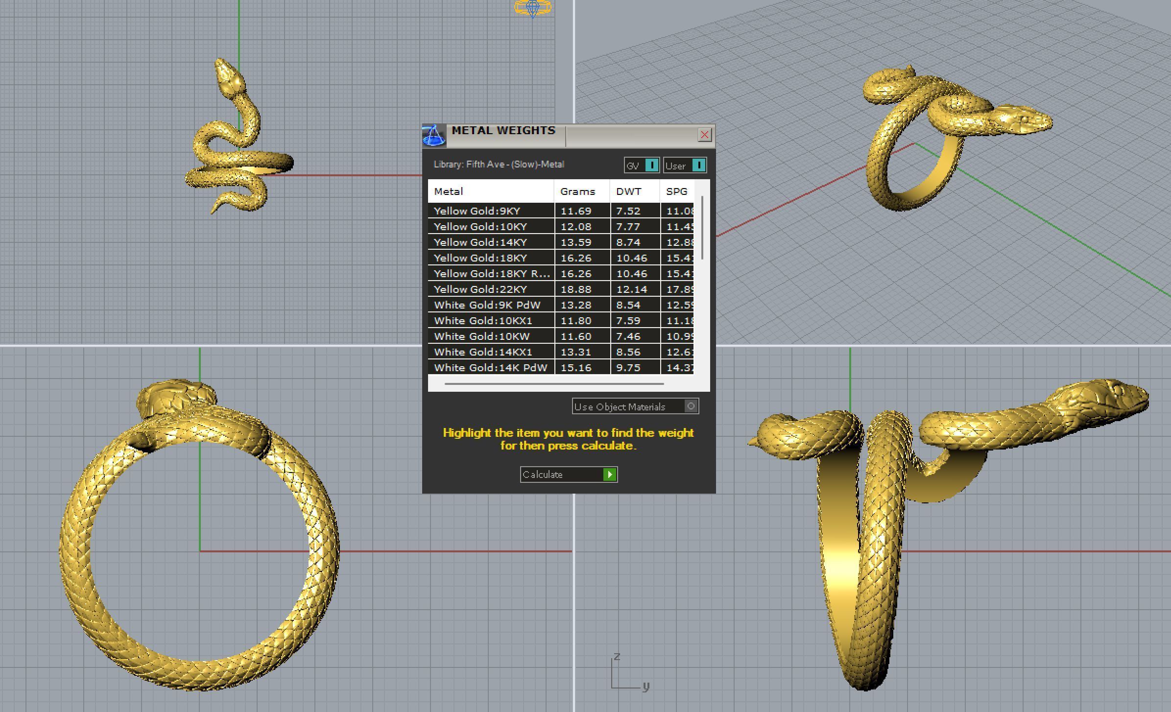 Snake Ring 3D print model 3D print model_6