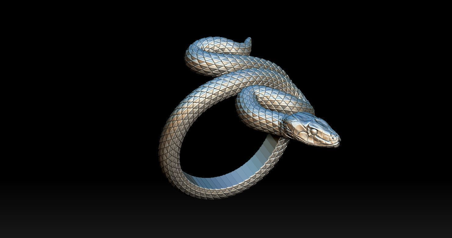 Snake Ring 3D print model 3D print model_18